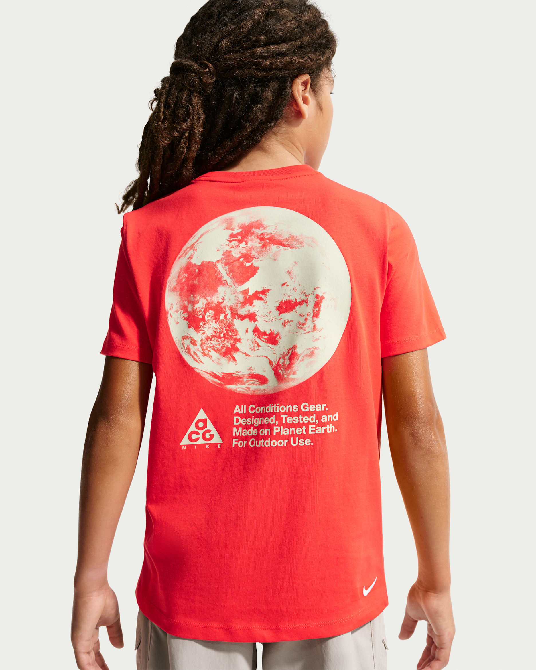 T-shirt Dri-FIT Planet Earth Nike ACG Júnior - Carmesim claro