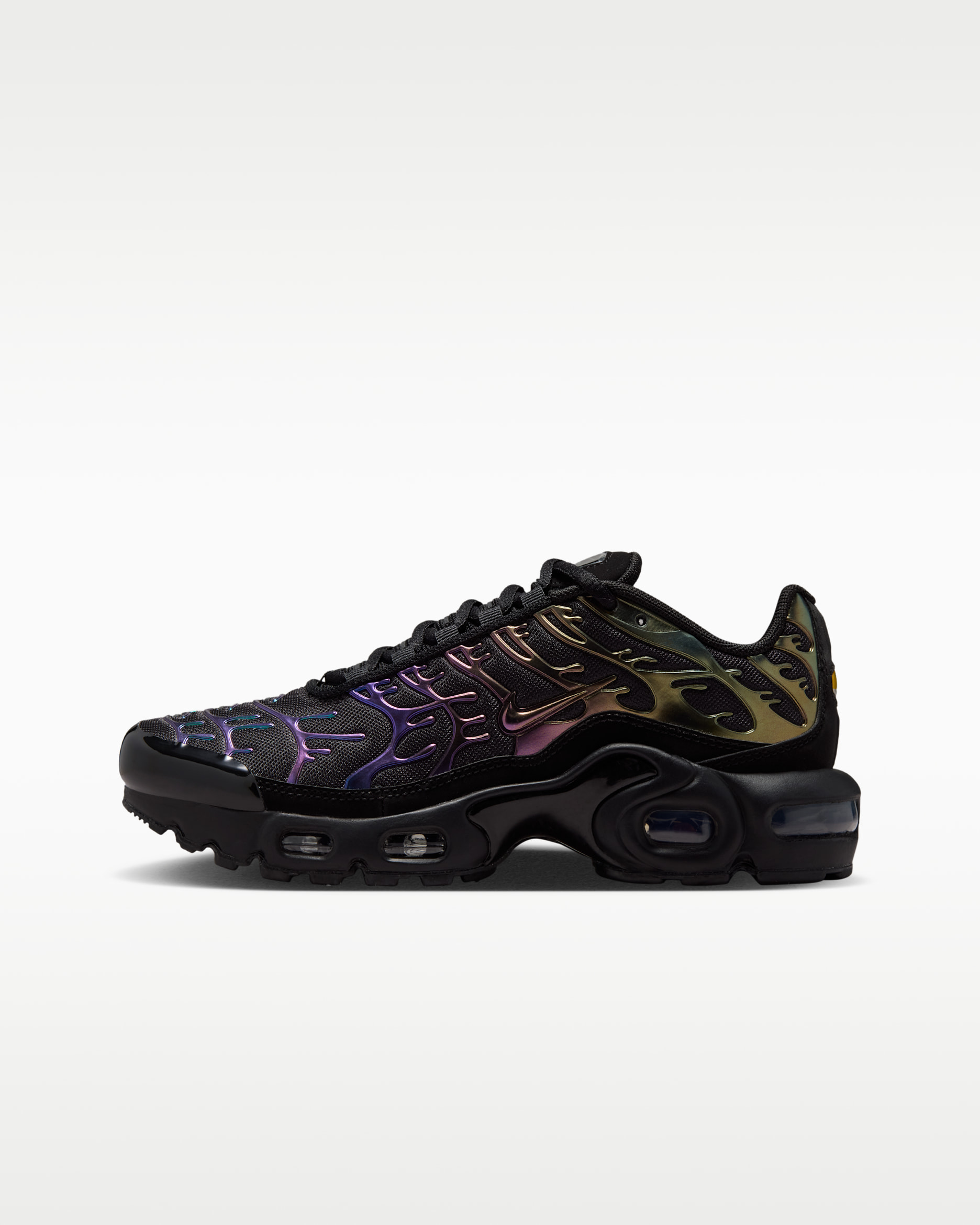 Nike Air Max Plus Premium Older Kids' Shoes - Black/Multi-Colour/Anthracite/Black