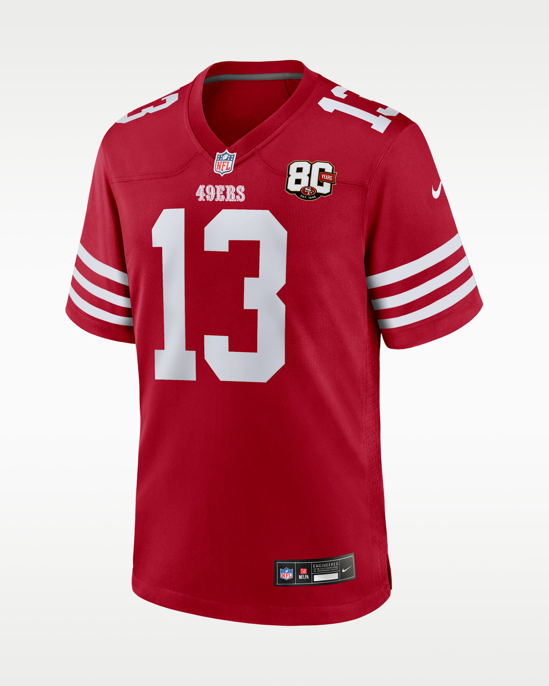 Brock Purdy San Francisco 49ers 80th Anniversary Men's Nike NFL Game Jersey - Scarlet