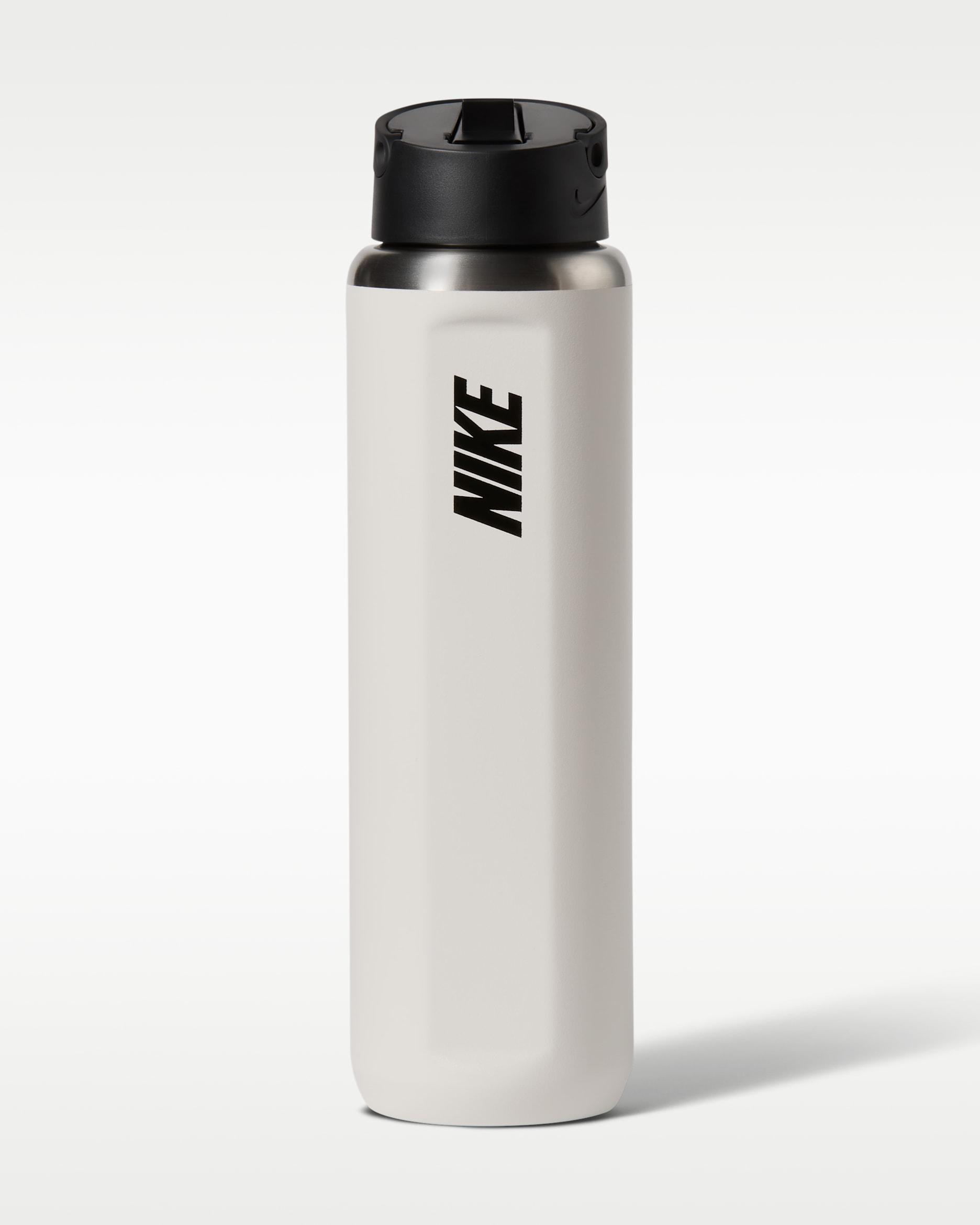 Bidon ze stali nierdzewnej ze słomką Nike Recharge (0,7 l) - Light Bone/Czerń/Czerń