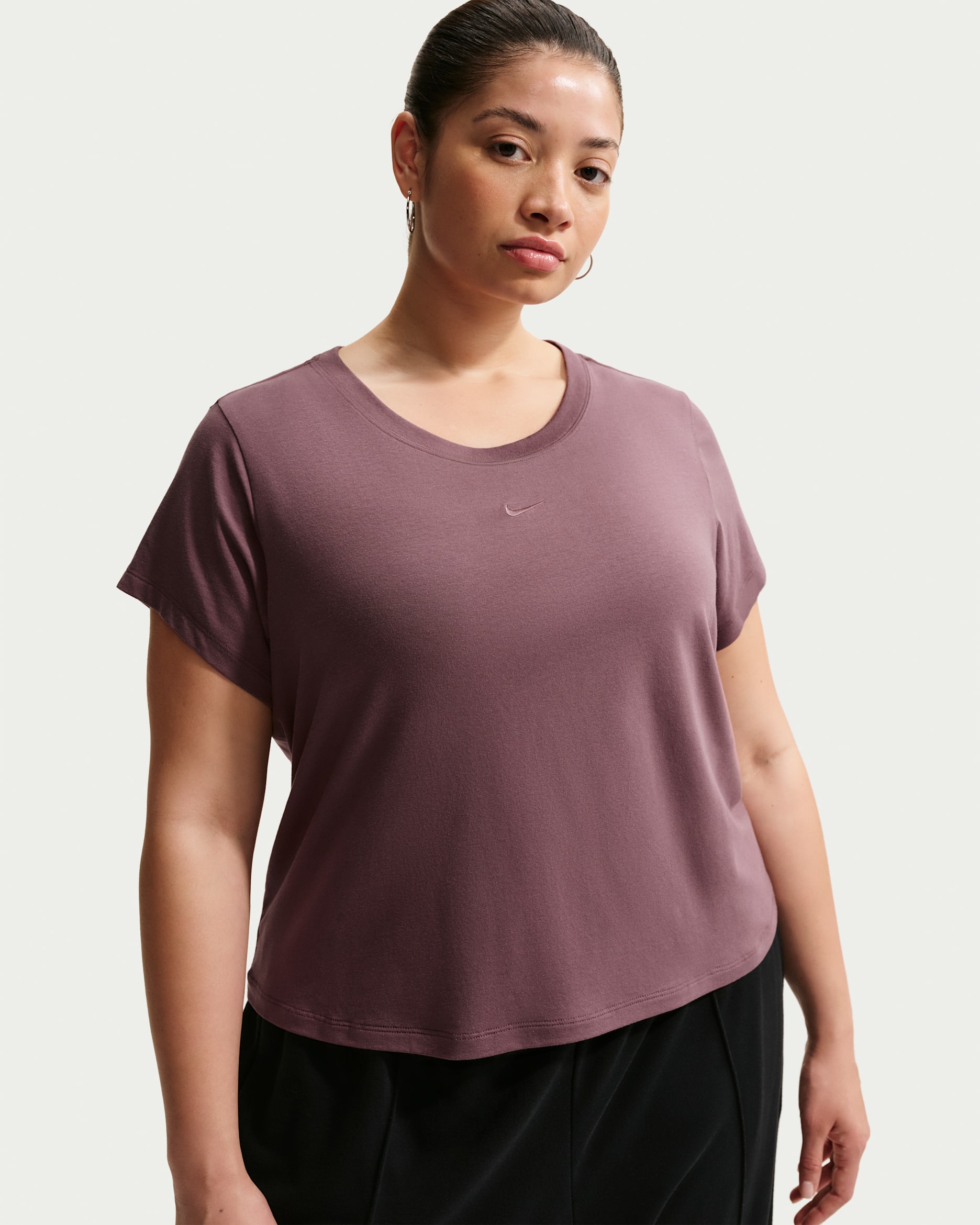 Nike Sportswear Chill Knit Women's Cropped T-Shirt (Plus Size) - Tattoo