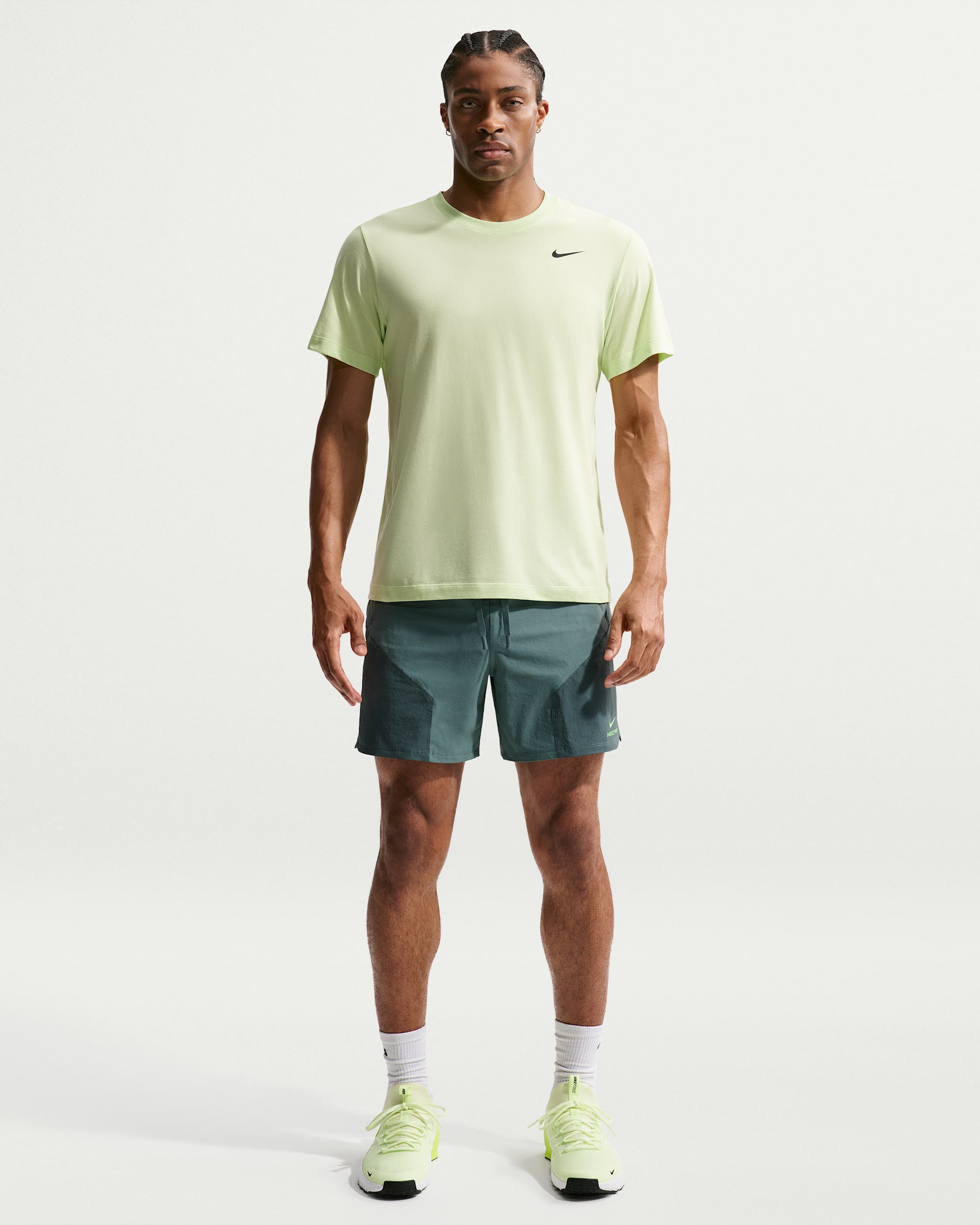 Ανδρικό σορτς Dri-FIT ADV 15 cm Nike Pro Training - Mineral Slate/Faded Spruce/Green Strike