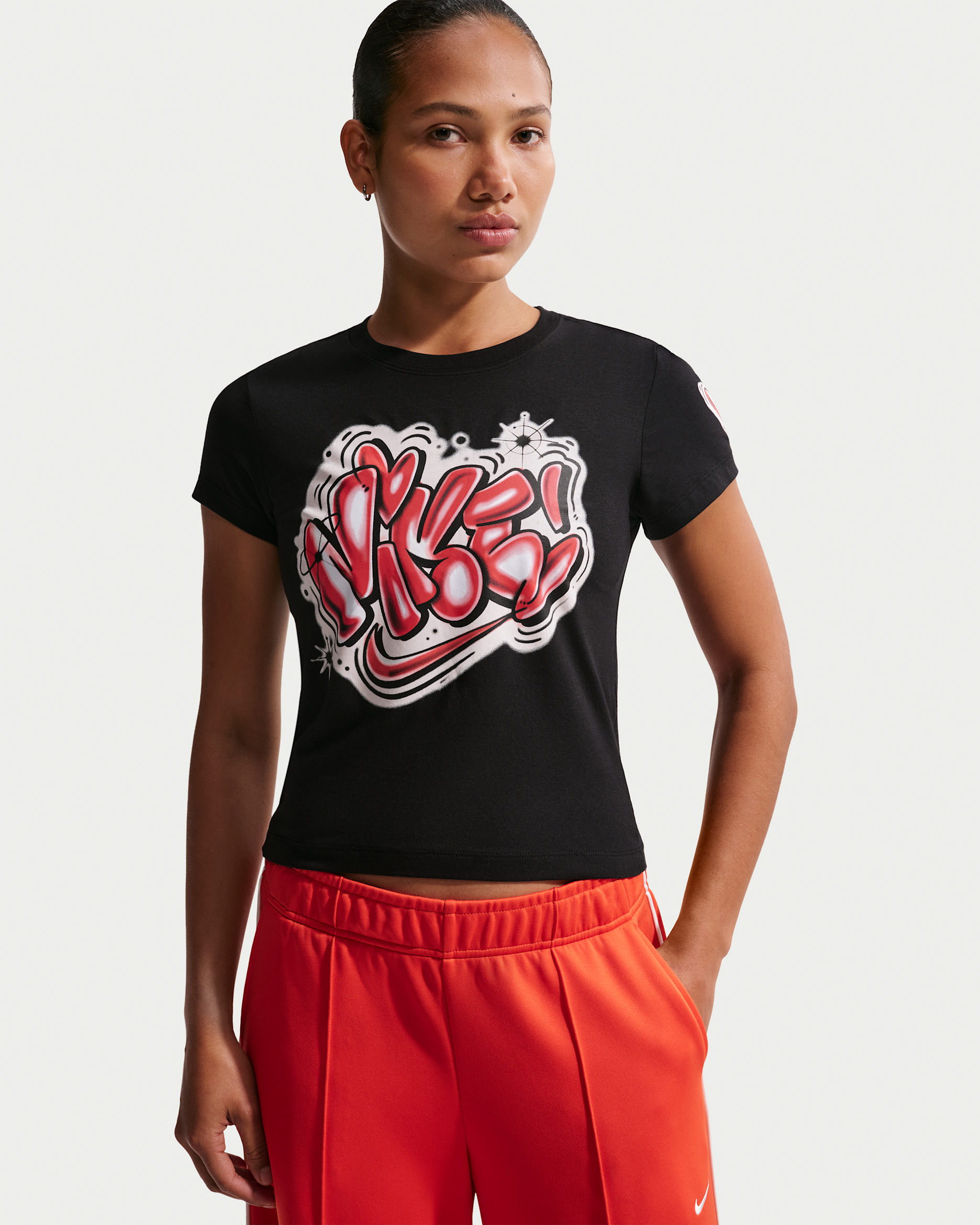 Nike Sportswear Chill Knit Women's Slim Cropped T-Shirt - Black