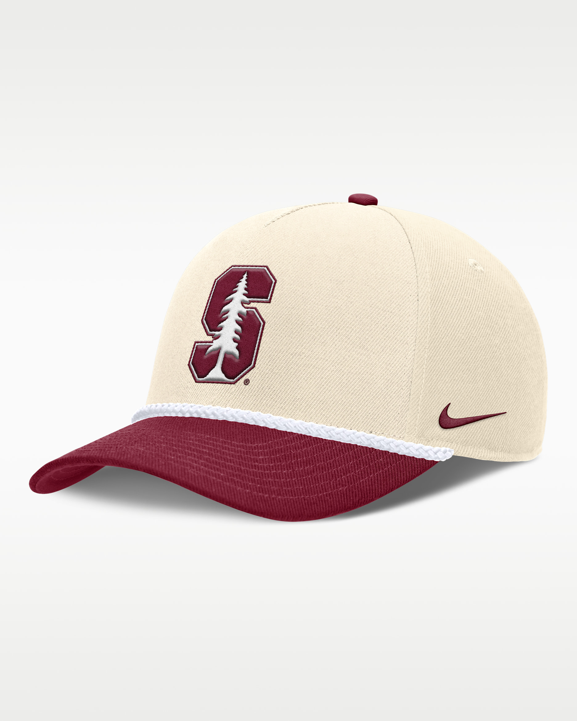 Stanford Primetime Rope 2-Tone Rise Men's Nike College Adjustable Hat - Natural