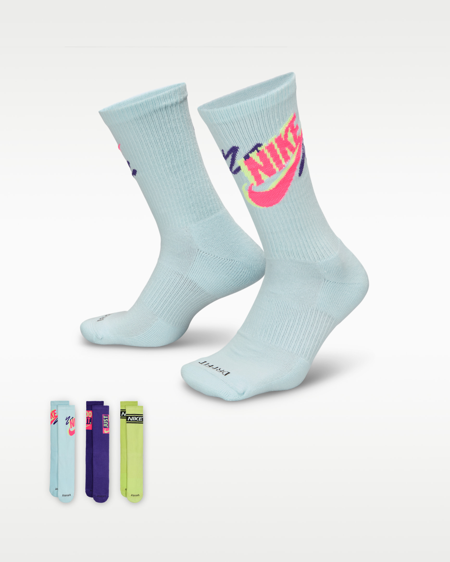 Calcetas (3 pares) Nike Everyday Plus - Multicolor