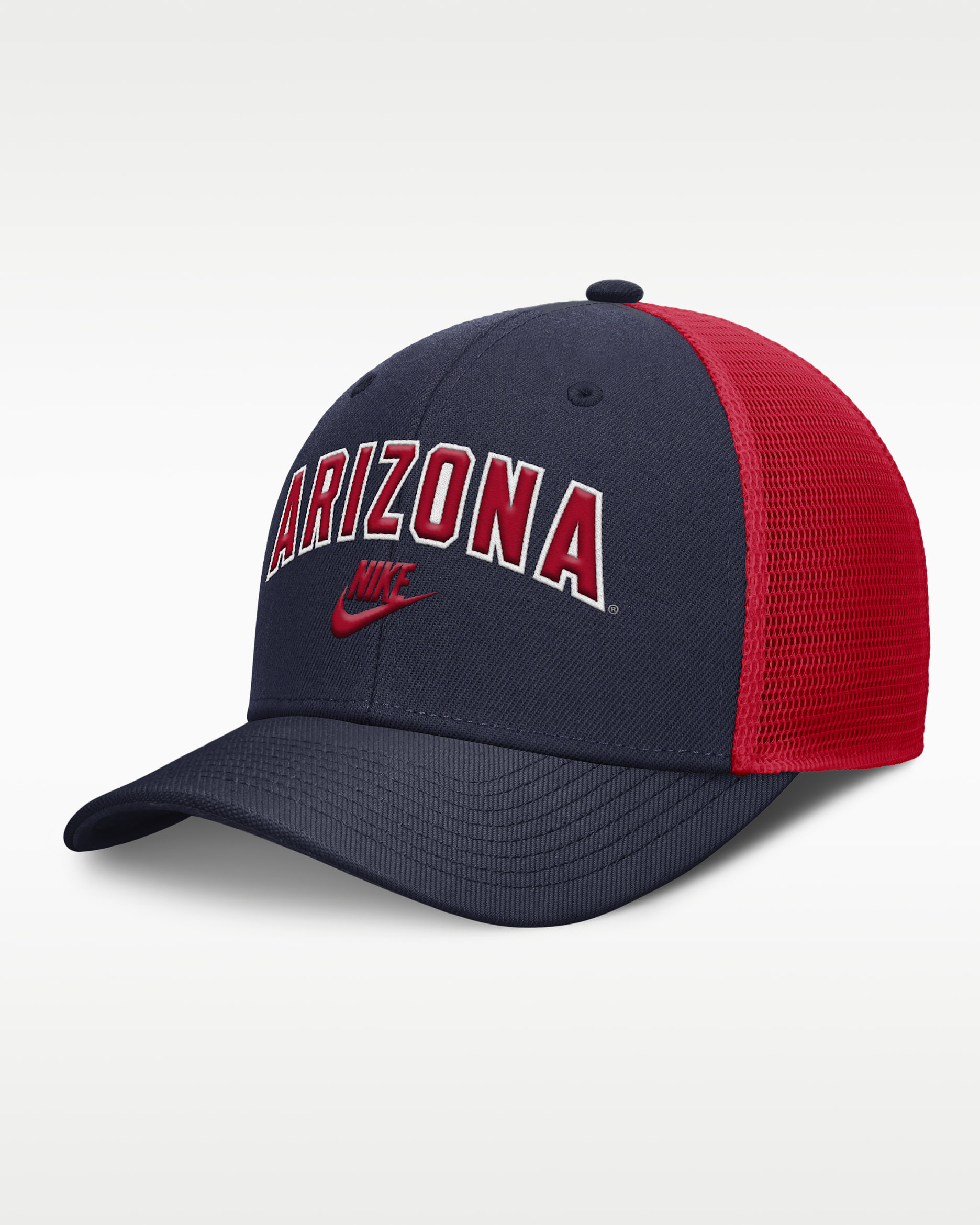 Arizona Legacy Arch Rise Men's Nike Dri-FIT College Trucker Adjustable Hat - White