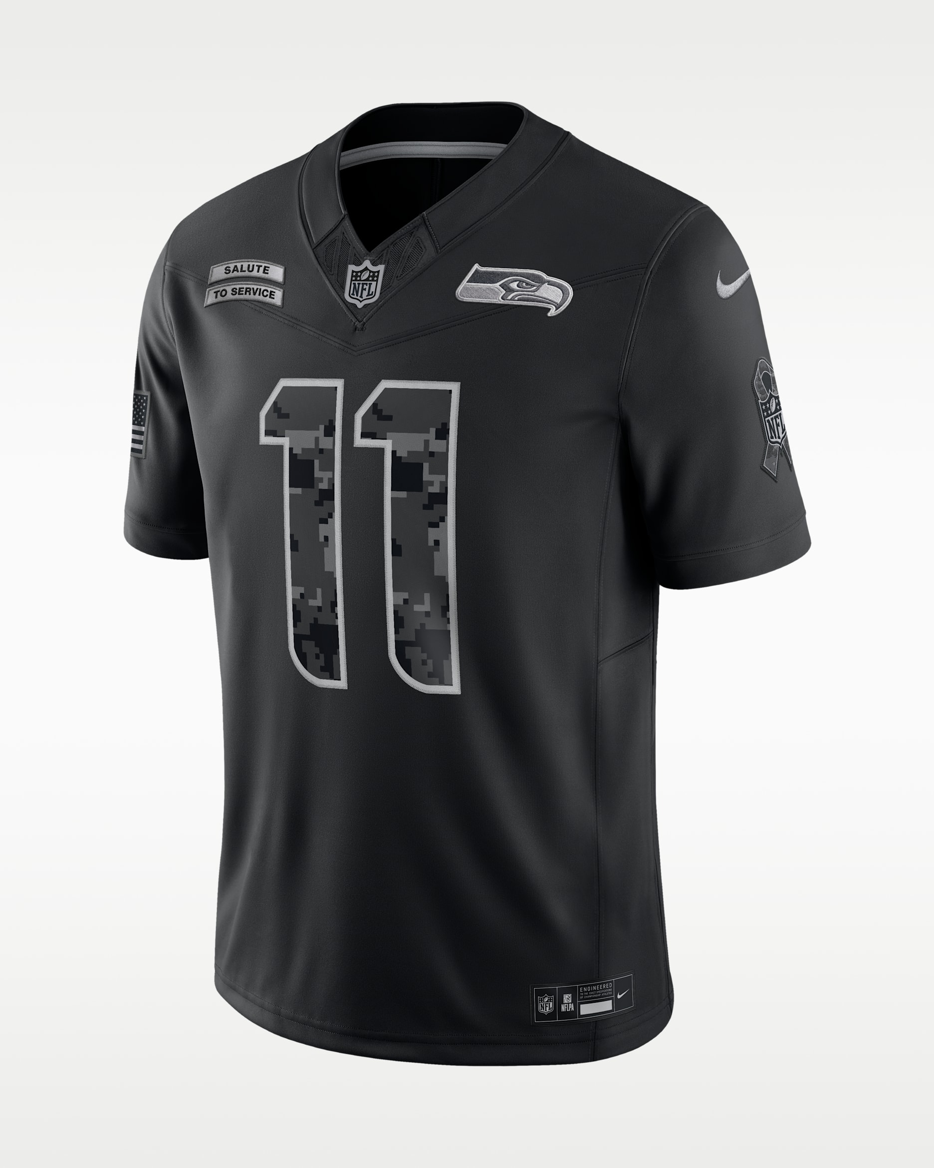 Jaxon Smith-Njigba Seattle Seahawks Salute to Service Men's Nike Dri-FIT NFL Limited Jersey - Black