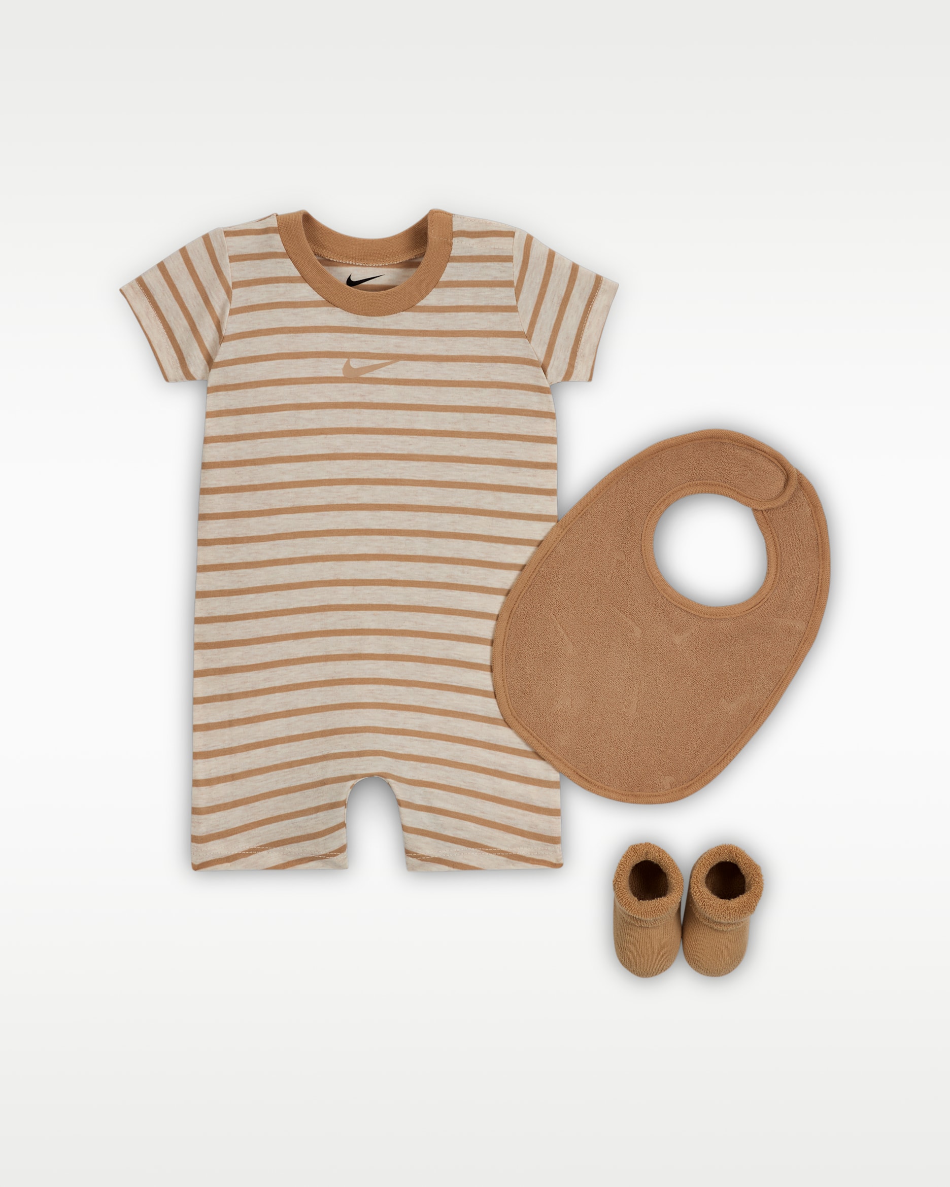 Nike Baby 3-Piece Romper and Terry Set - Pale Ivory