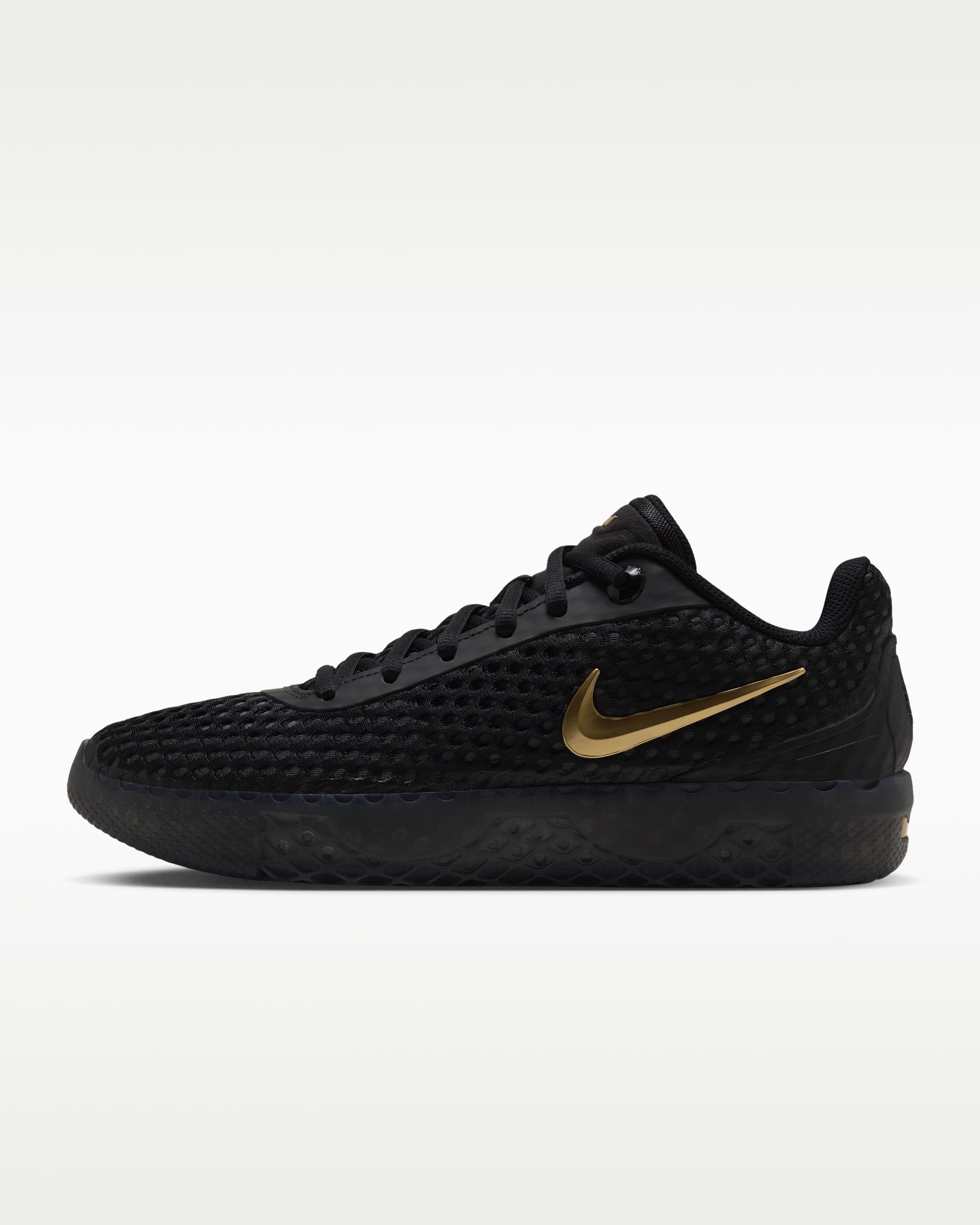 LeBron Witness X Basketball Shoes - Black/Black/Iron Grey/Metallic Gold