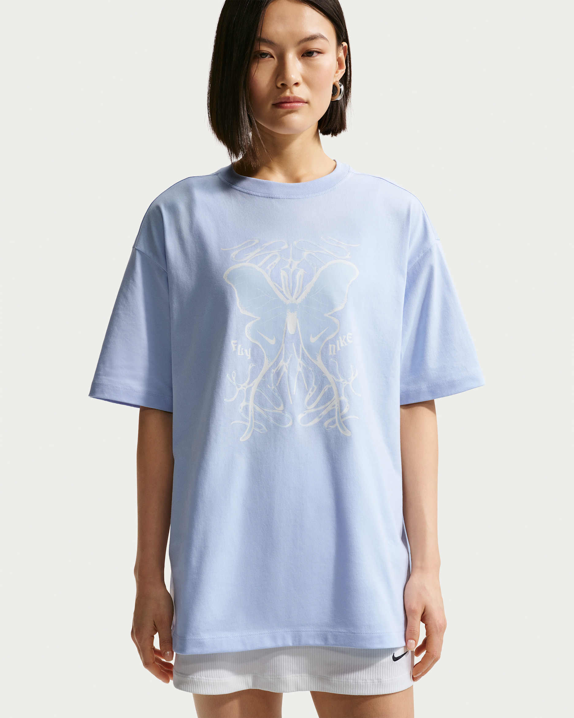 나이키 스포츠웨어 우먼스 오버사이즈 티셔츠 - 하이드로젠 블루