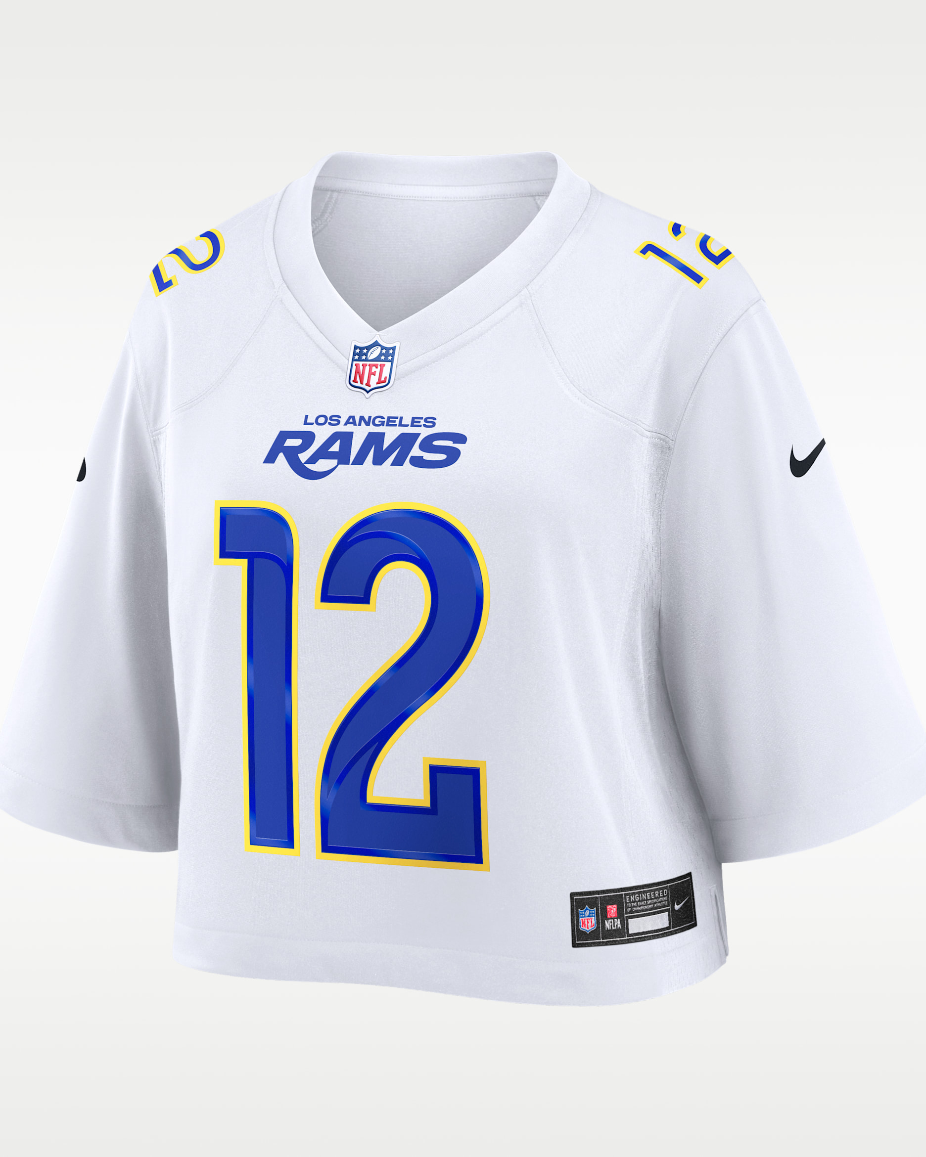 Puka Nacua Los Angeles Rams Women's Nike NFL Cropped Tundra Game Jersey - White