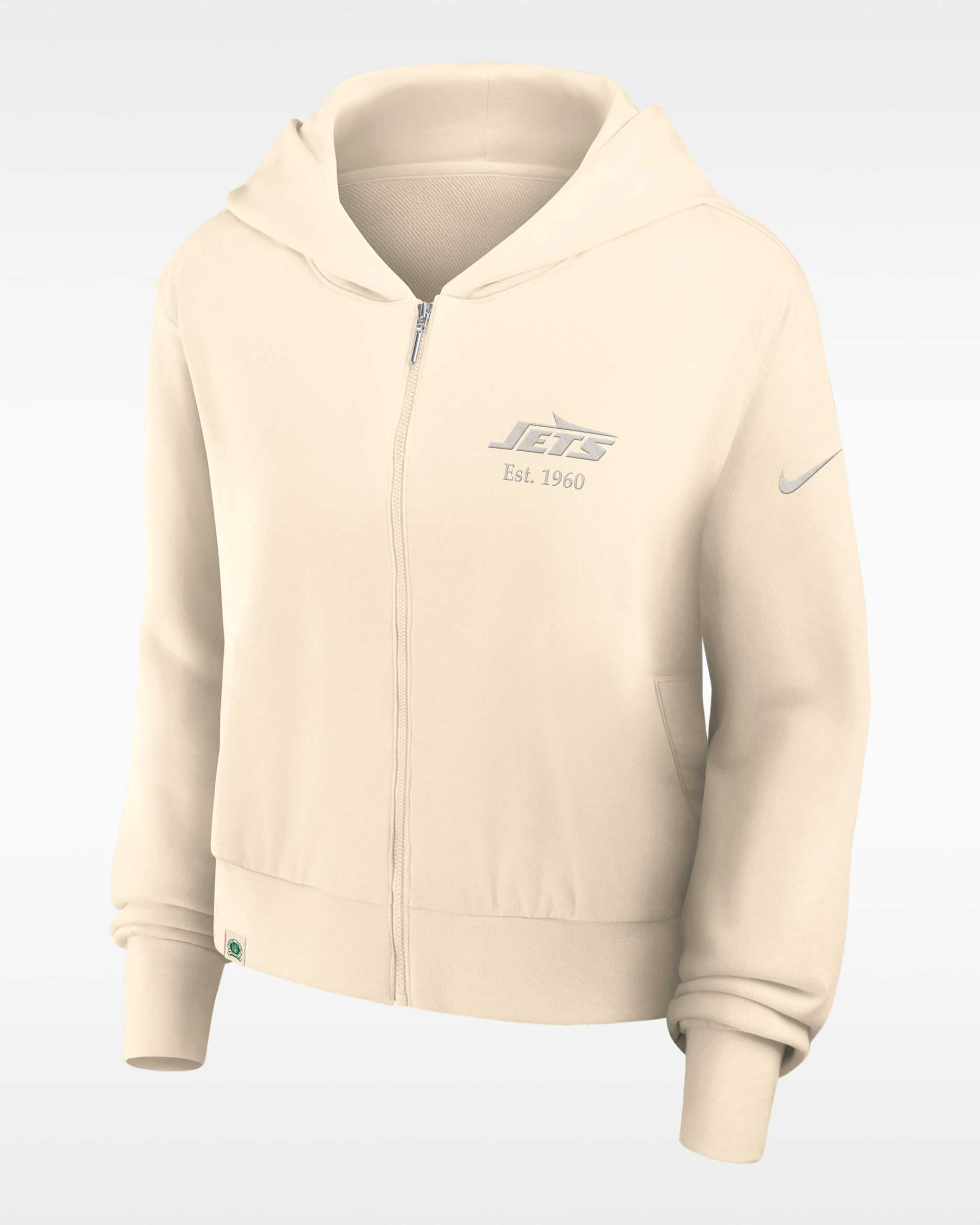 New York Jets Established Women’s Nike NFL Full-Zip Hoodie - Natural