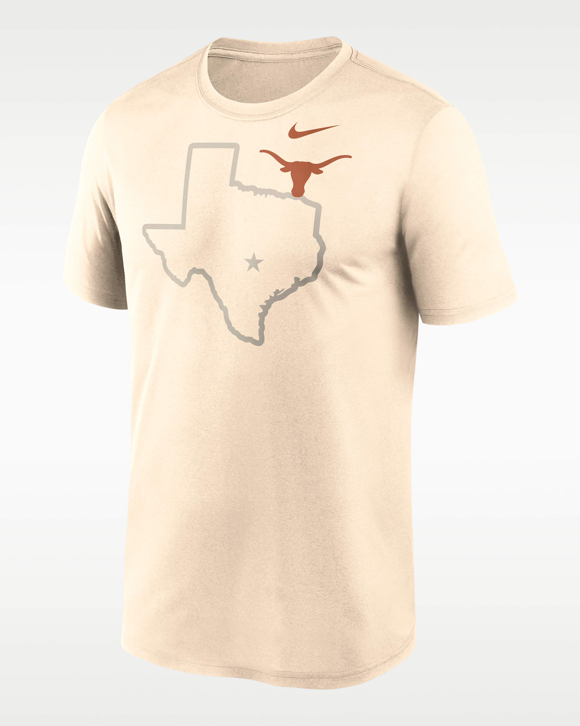 Playera universitaria Nike Dri-FIT para hombre Texas Campus Legend Shadow Logo - Natural