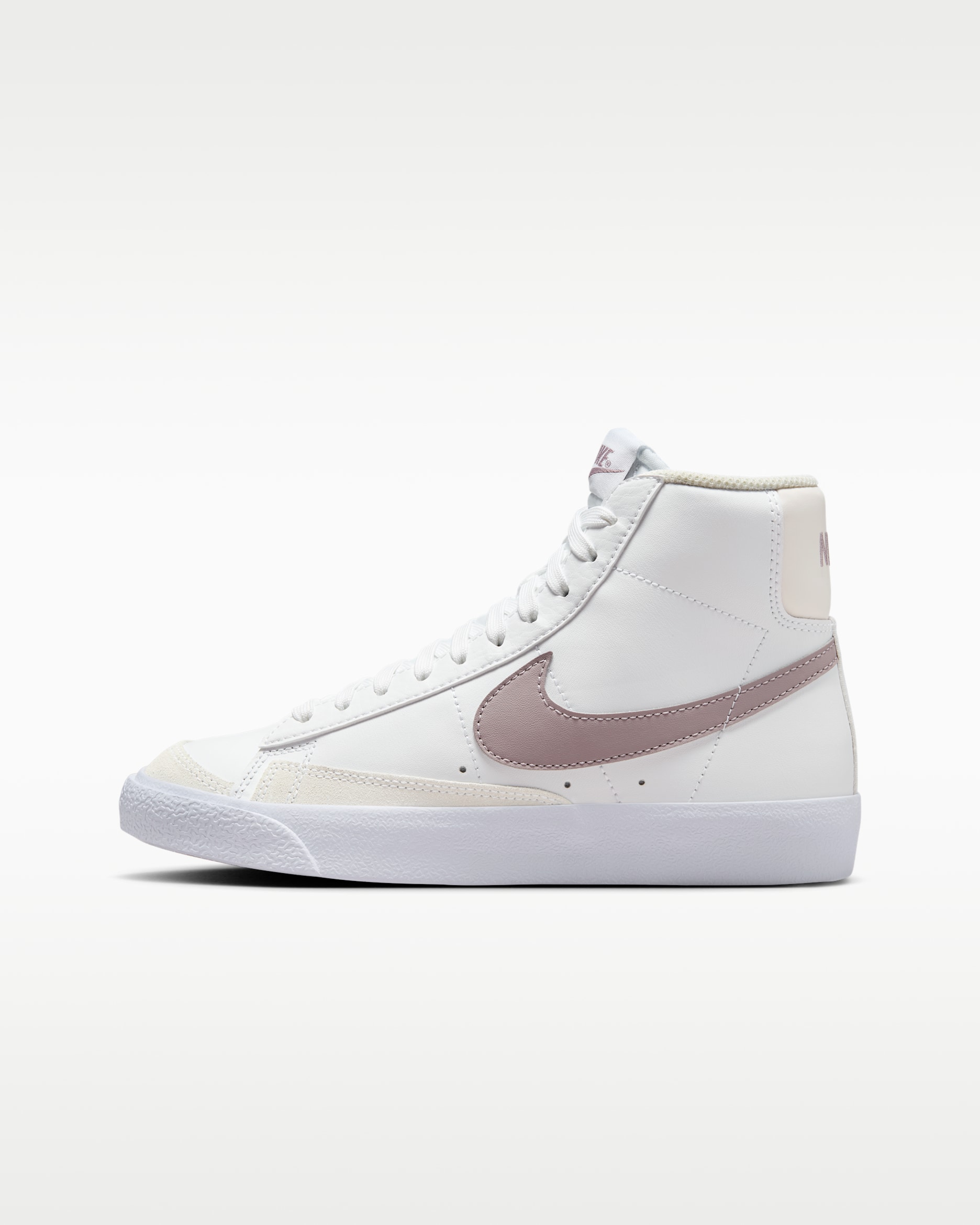 Nike Blazer Mid '77 Big Kids' Shoes - White/Phantom/Light Violet Ore