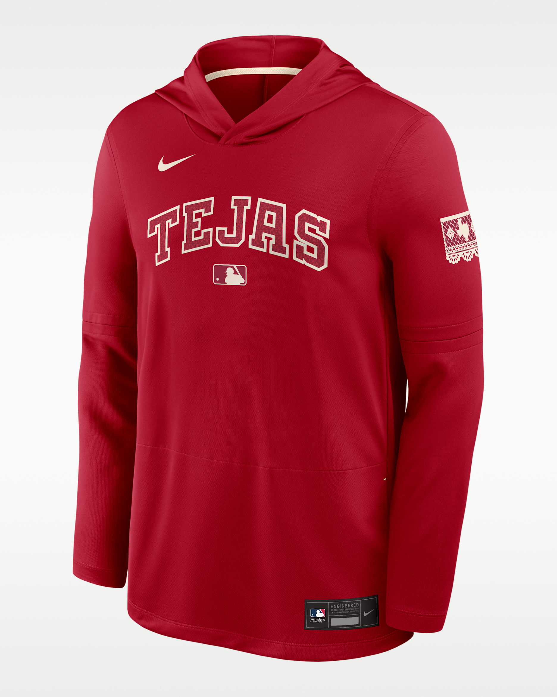 Texas Rangers City Connect Men's Nike Dri-FIT MLB Long-Sleeve Hooded Top - Red