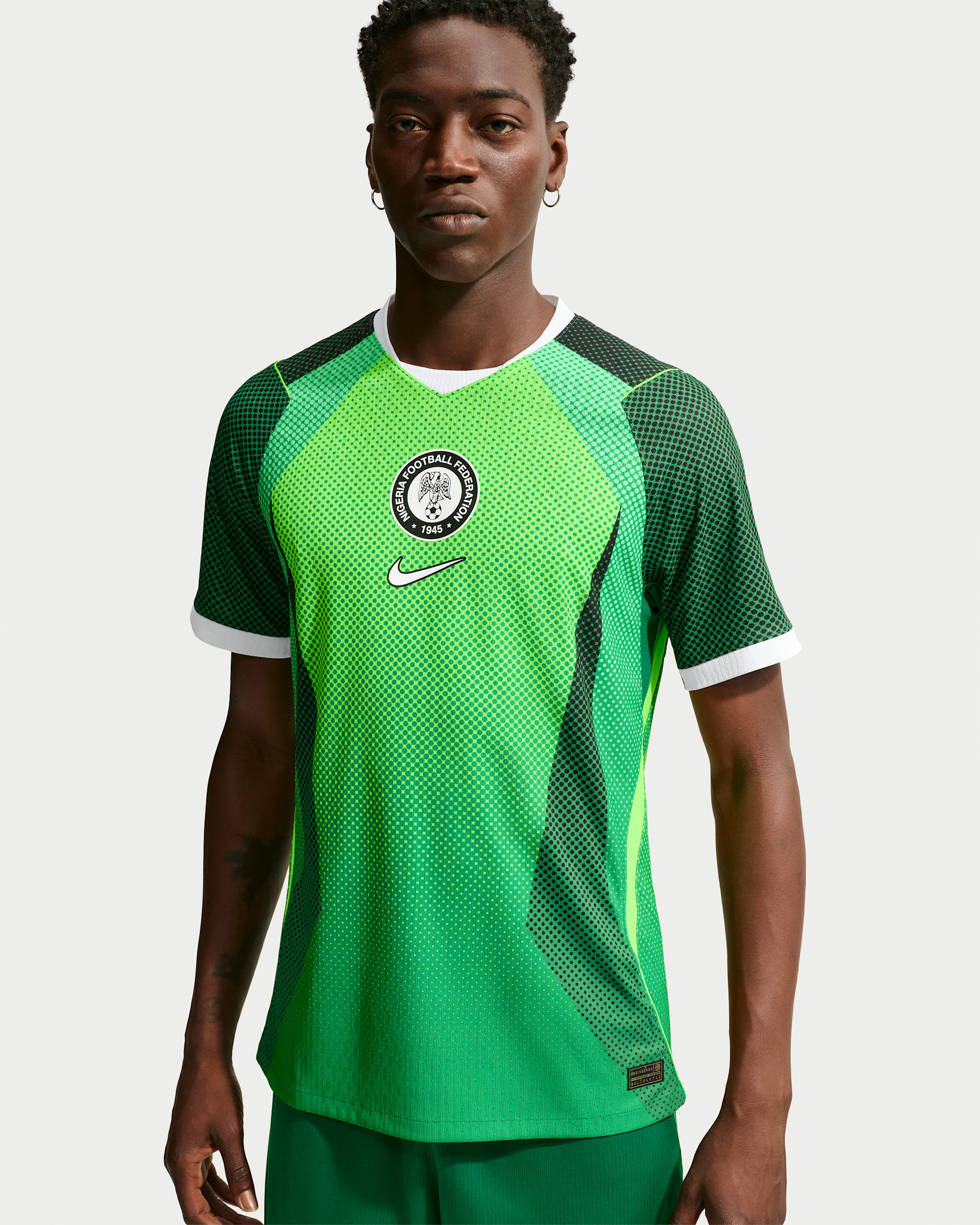 Fotbollströja Nigeria 2026 Match (hemmaställ) Nike Aero-FIT Authentic för män - Pine Green/Electric Green/Vit