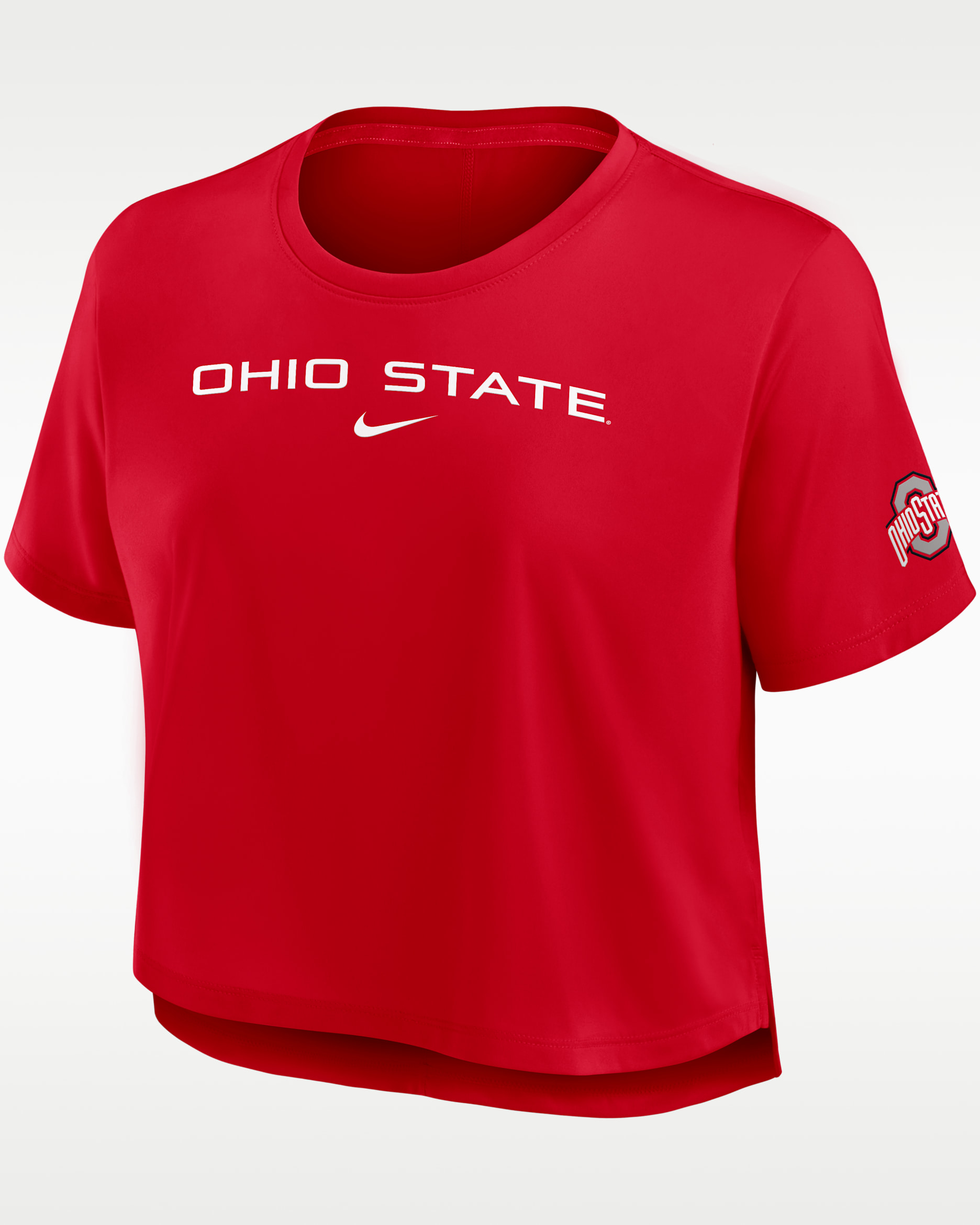 Ohio State Premium Performance Women's Nike Dri-FIT Cropped Top - University Red