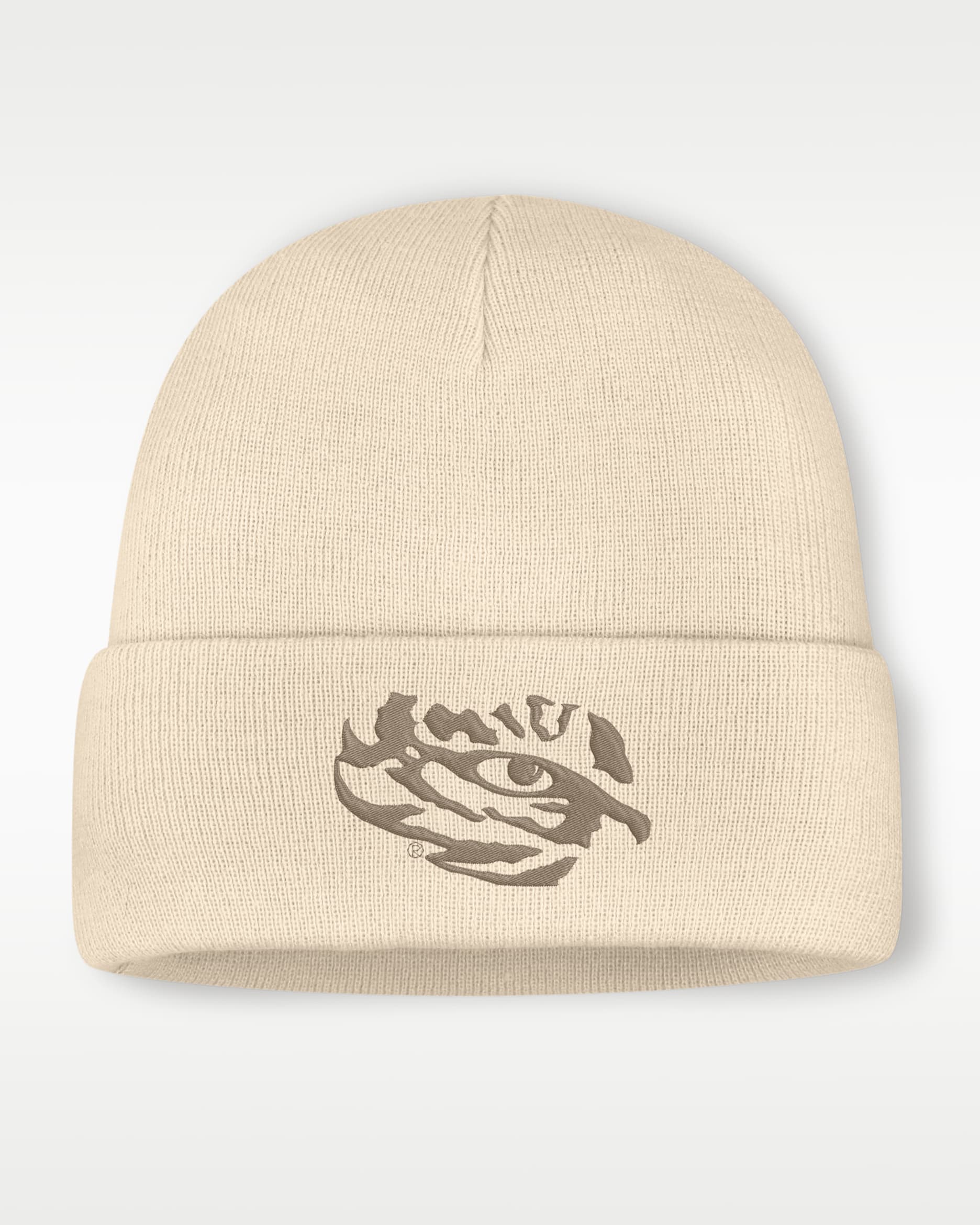 LSU Men's Nike College Cuffed Beanie - Natural