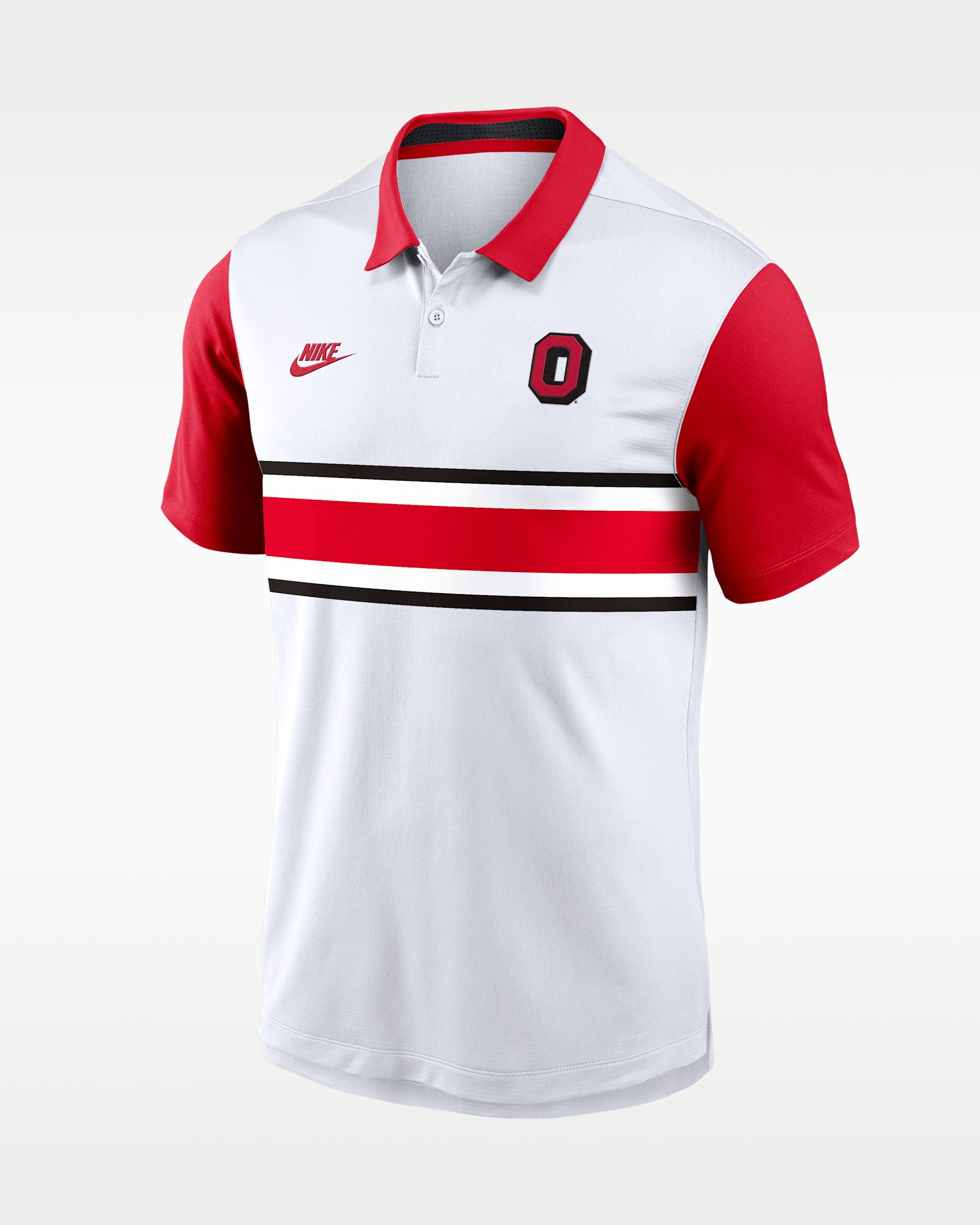 Polo universitaria Nike Dri-FIT para hombre Ohio State Legacy Vapor - Blanco/Escarlata