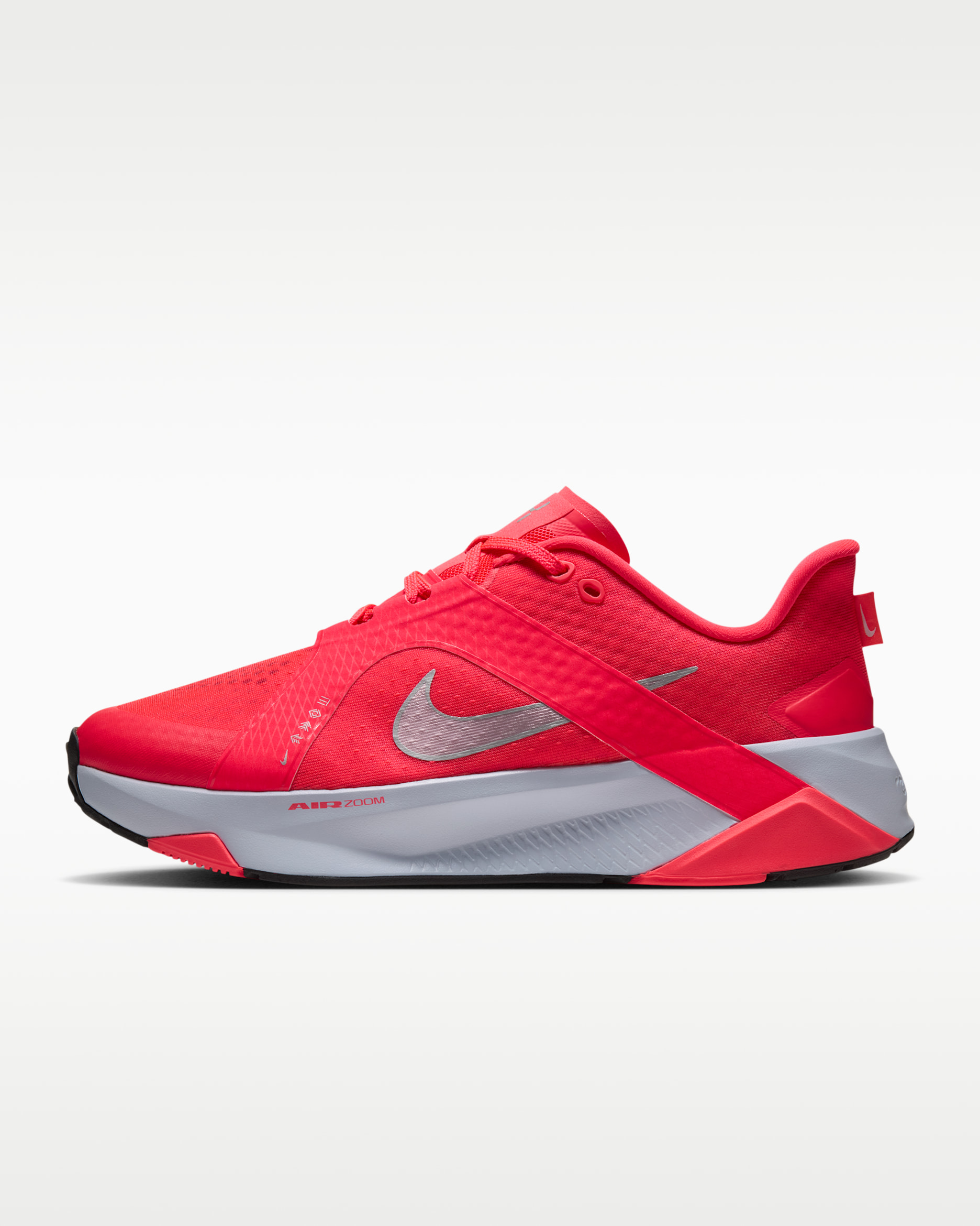 Nike Hybrid RN-træningssko til mænd - Laser Crimson/Football Grey/Football Grey/Metallic Silver