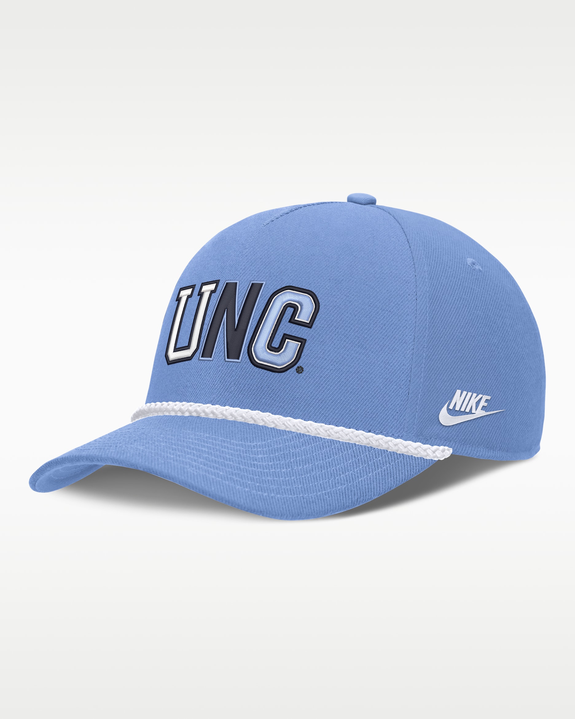 Gorra universitaria Nike ajustable para hombre North Carolina Legacy Basketball Rope Rise - Azul claro