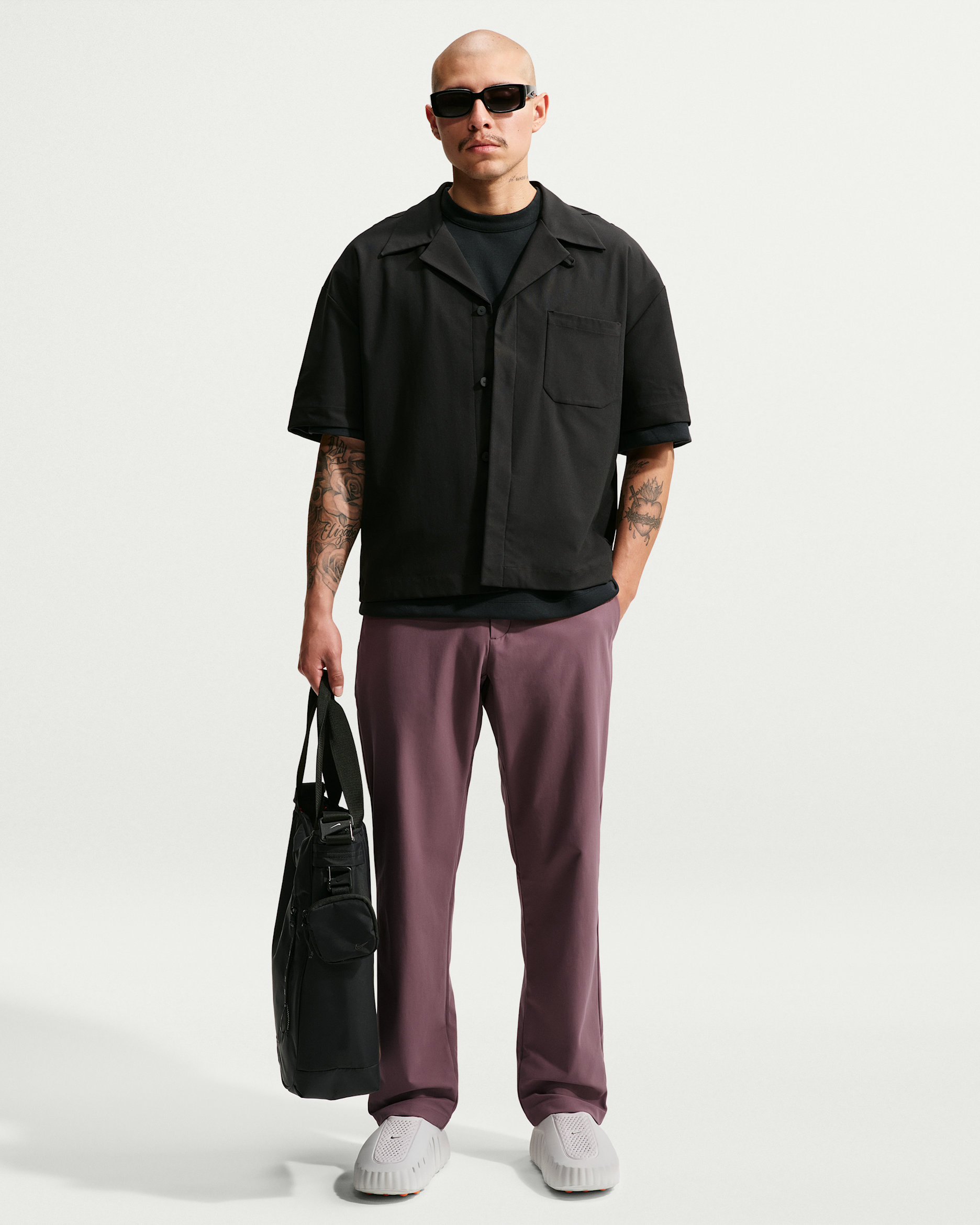 Nike 24.7 PerfectStretch Men's Dri-FIT Regular Chino Pants - Tattoo/Black/Burgundy Crush