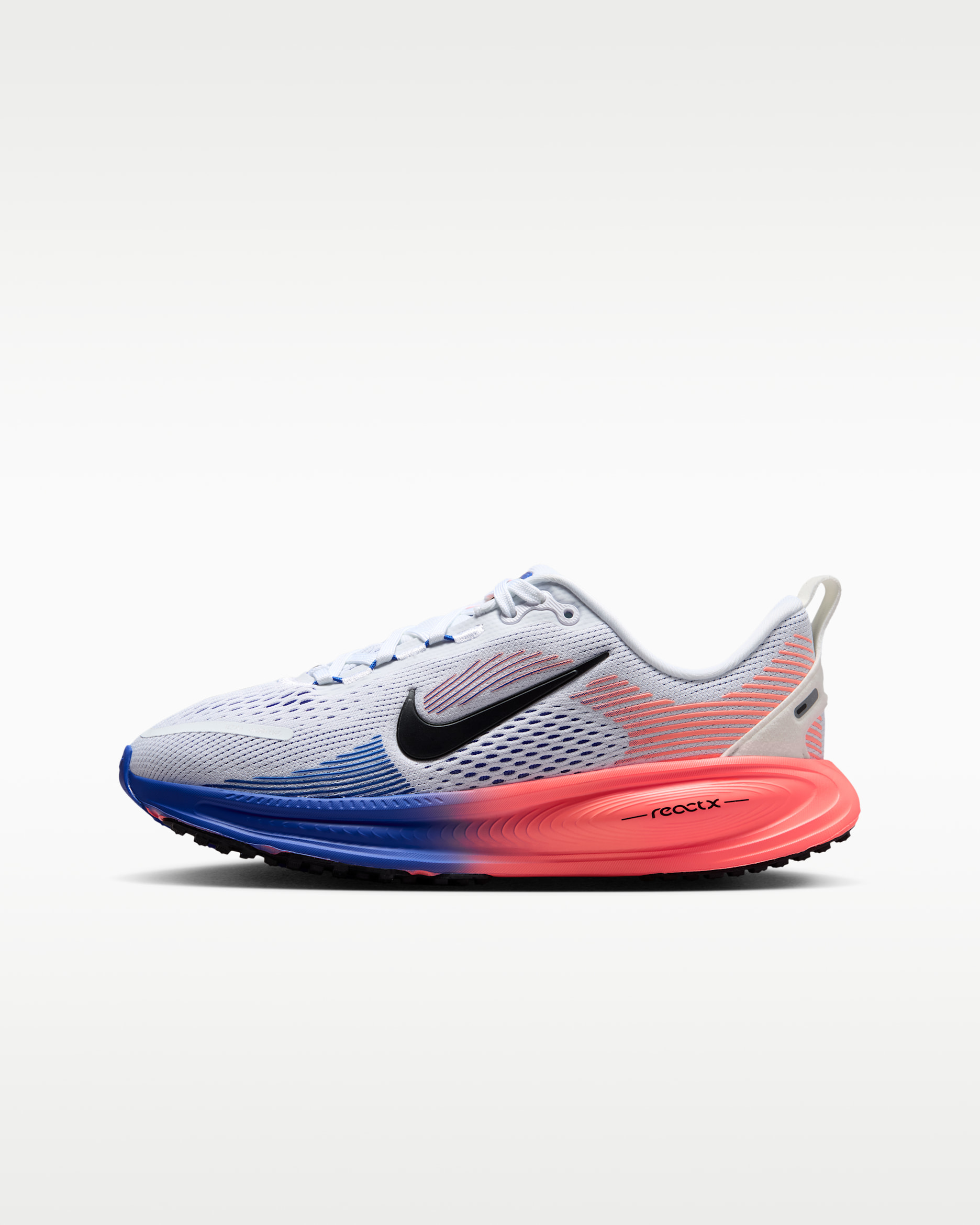 Nike Vomero 18 Older Kids' Road Running Shoes - White/Racer Blue/Atomic Pink/Black