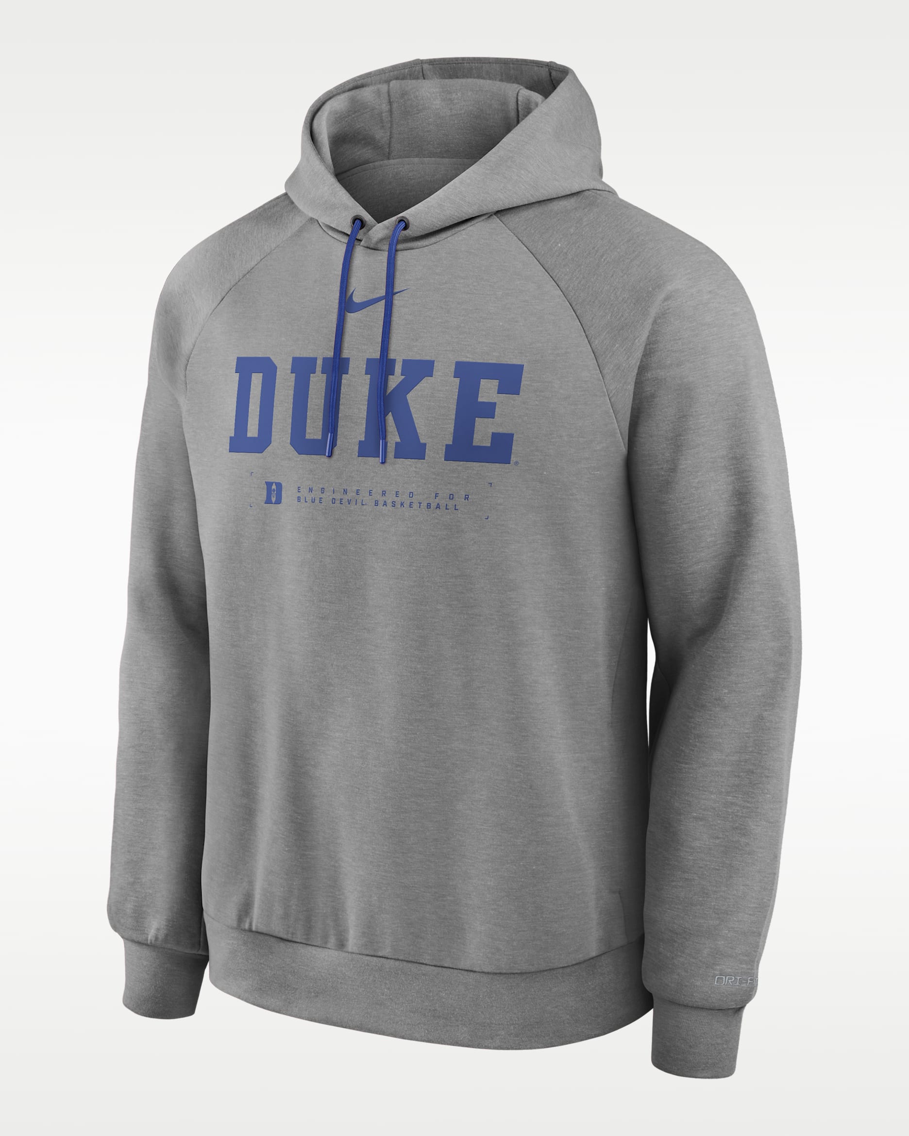 Duke Courtside Basketball Practice Men's Nike Dri-FIT Pullover Hoodie - Dark Grey Heather