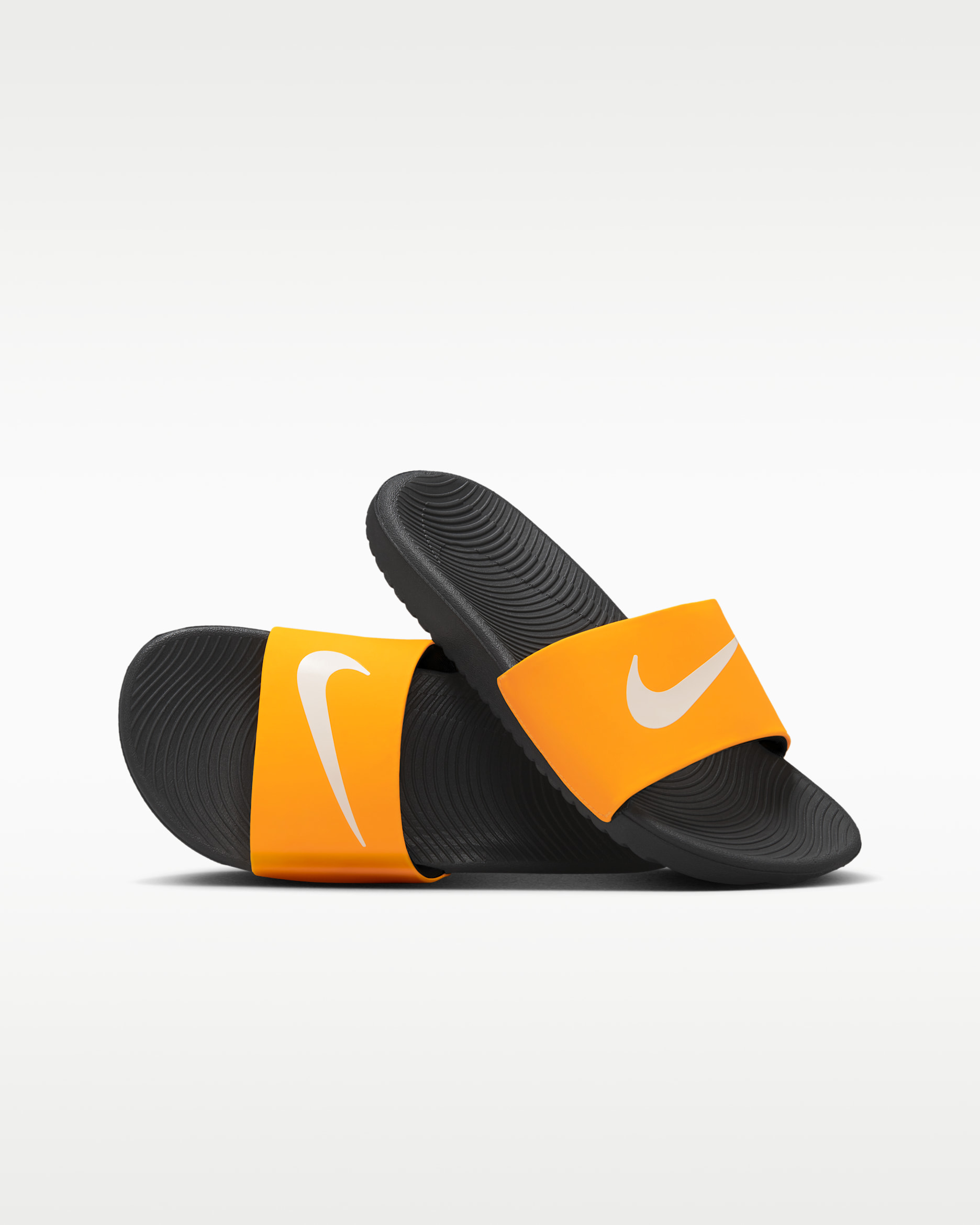 Nike Kawa Little/Big Kids' Slides - Laser Orange/Black/White