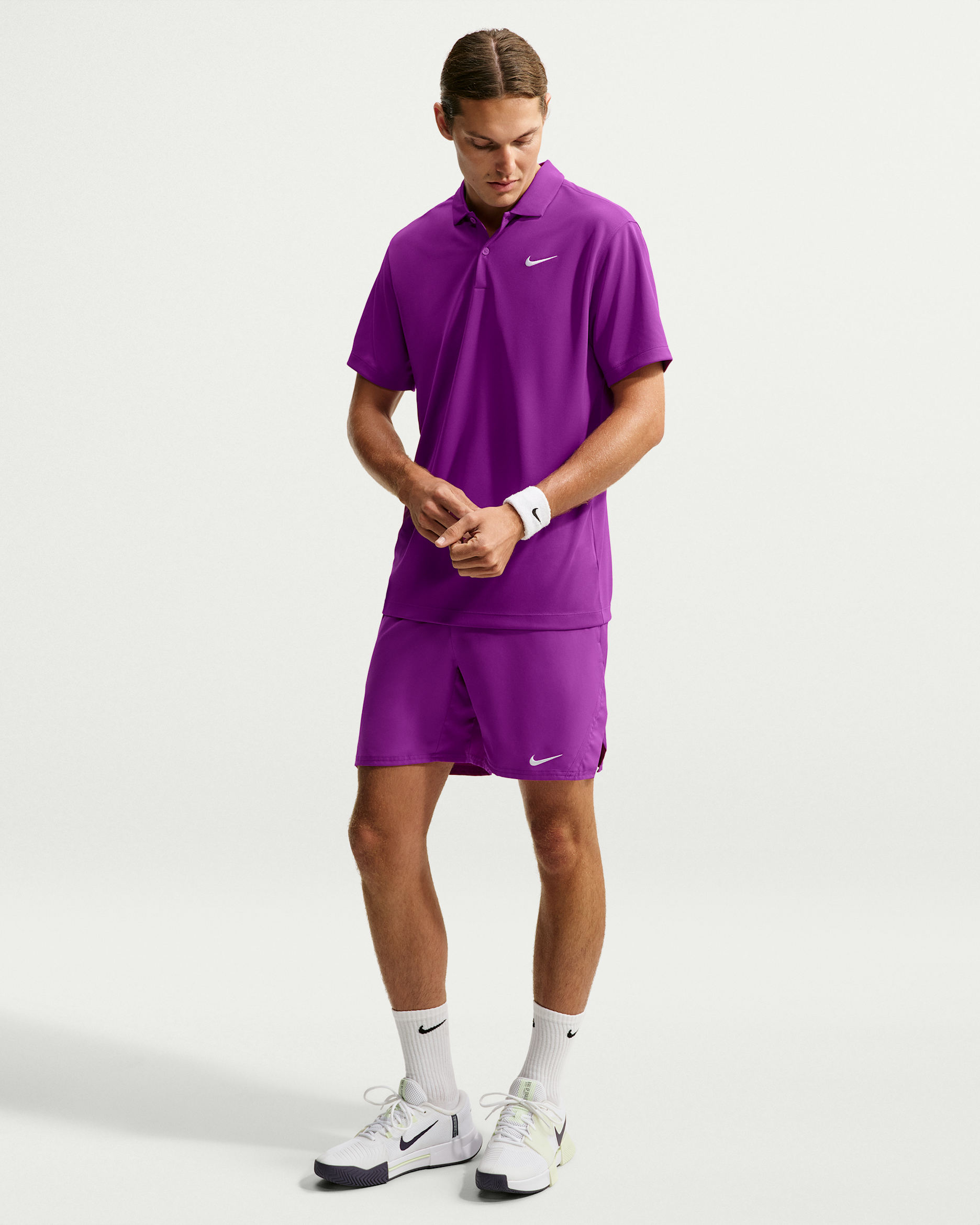 NikeCourt Victory Men's Dri-FIT 7" Tennis Shorts - Bold Berry/White