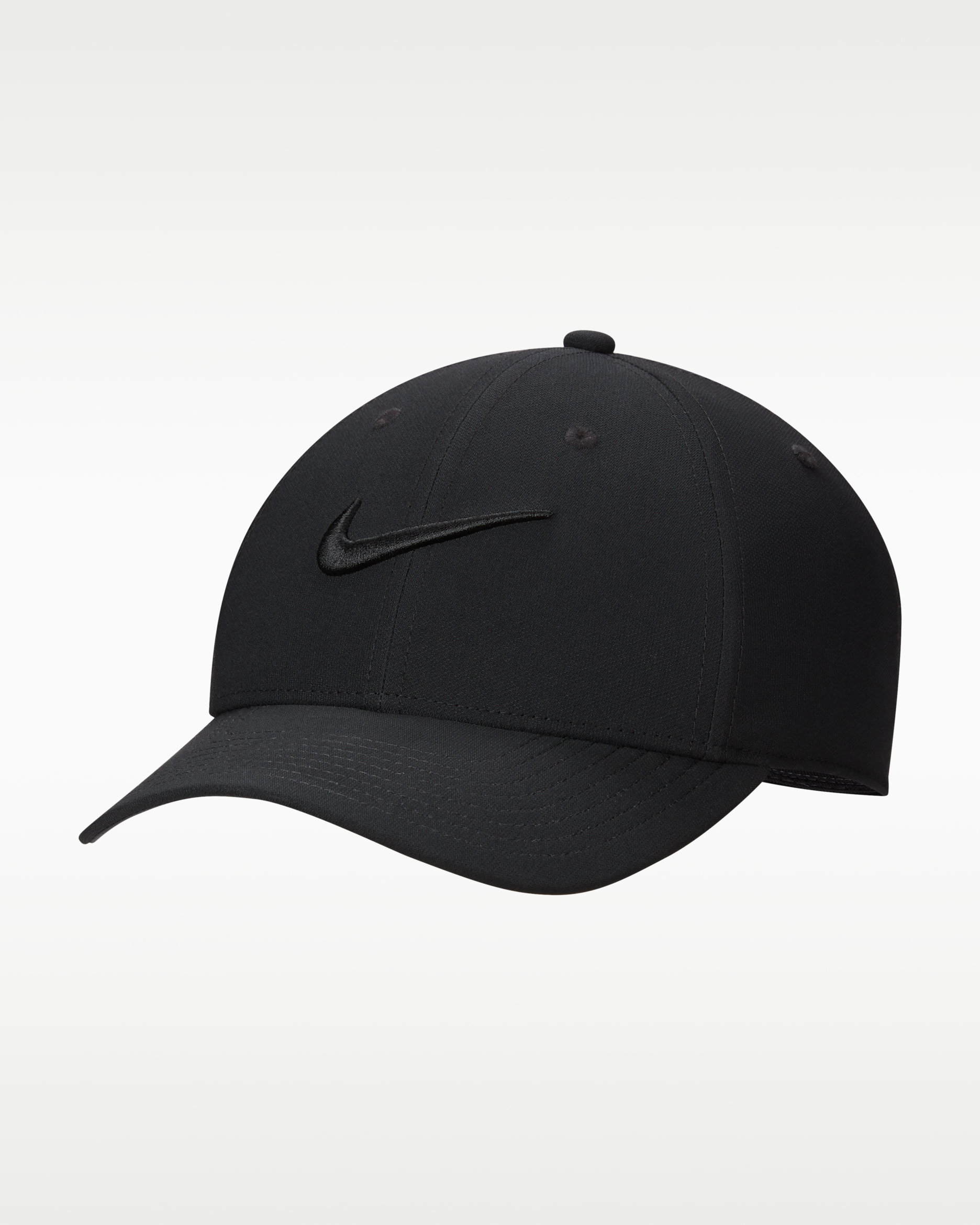 Nike Dri-FIT Club Structured Swoosh Cap - Black/Black