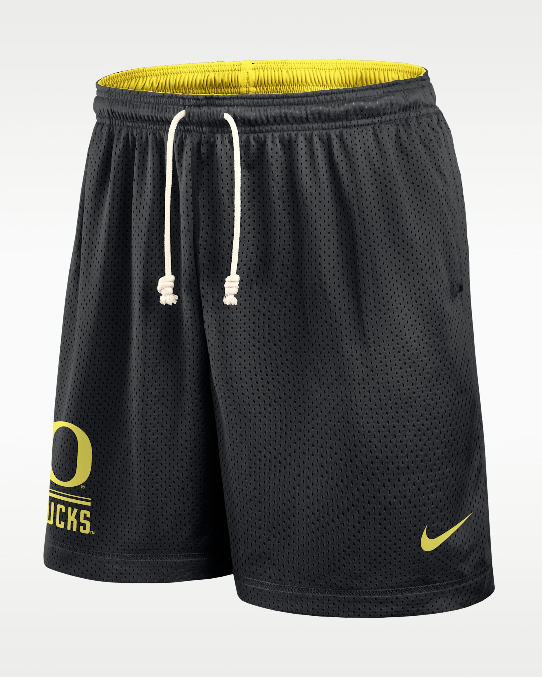 Oregon Courtside Men's Nike Dri-FIT College Reversible Shorts - Black/Yellow
