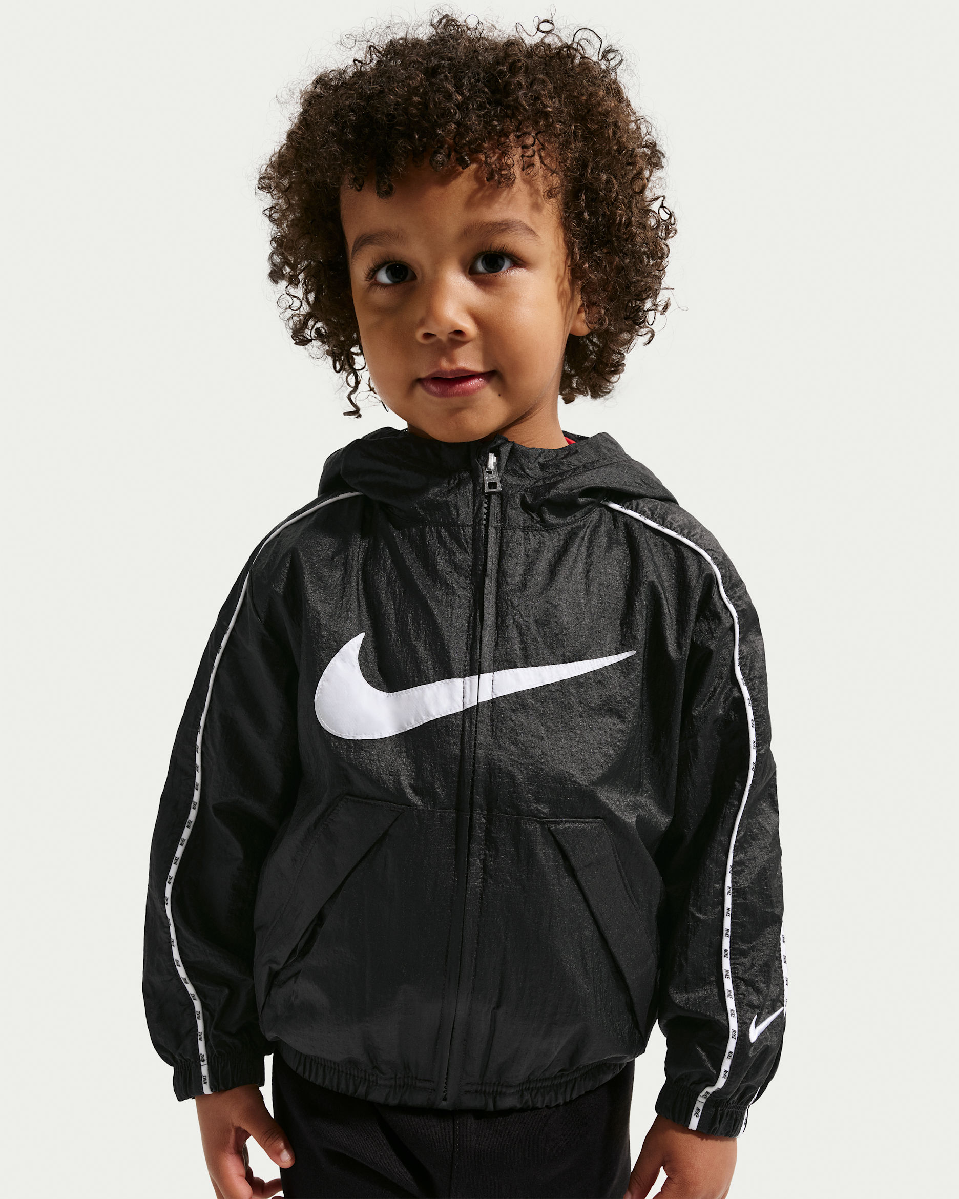 Chamarra ripstop translúcida y ligera infantil Nike - Negro