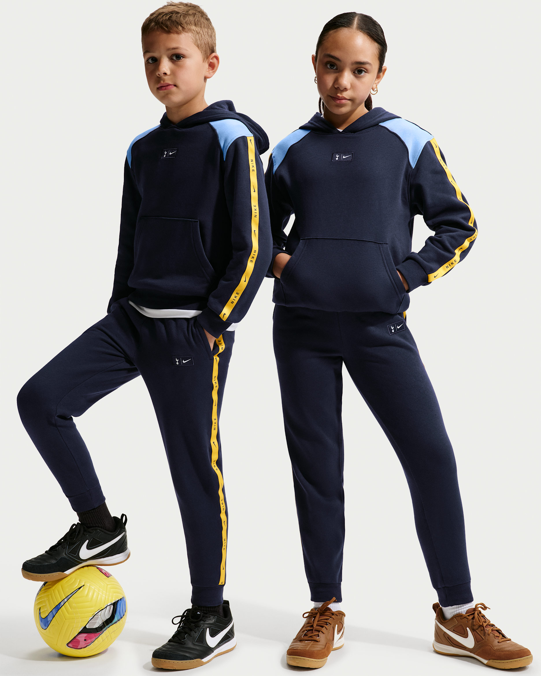 Fotbollssweats i fleece Tottenham Hotspur City Side Nike för män - Obsidian/Vit