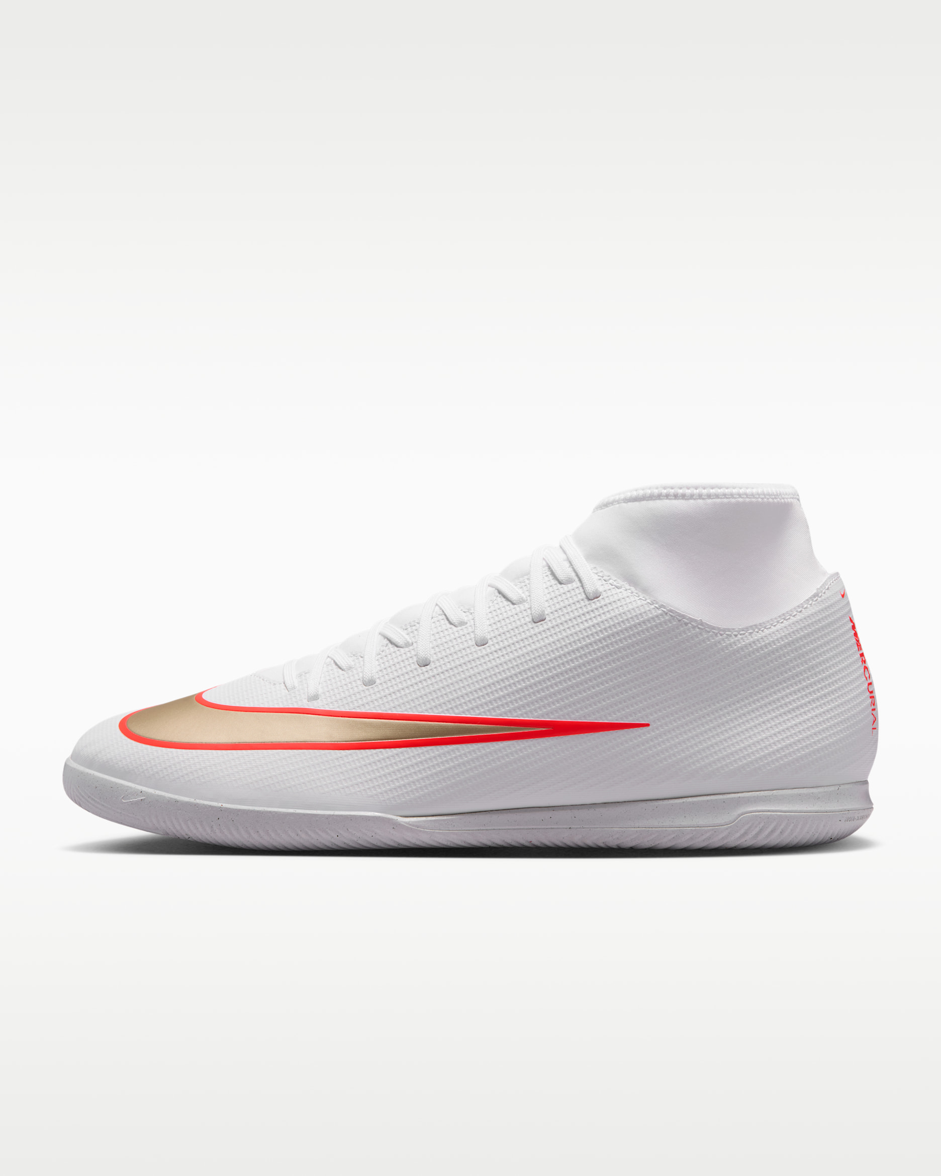 Nike Mercurial Superfly 11 Club Indoor/Court High-Top Football Shoes - White/Bright Crimson/Blur