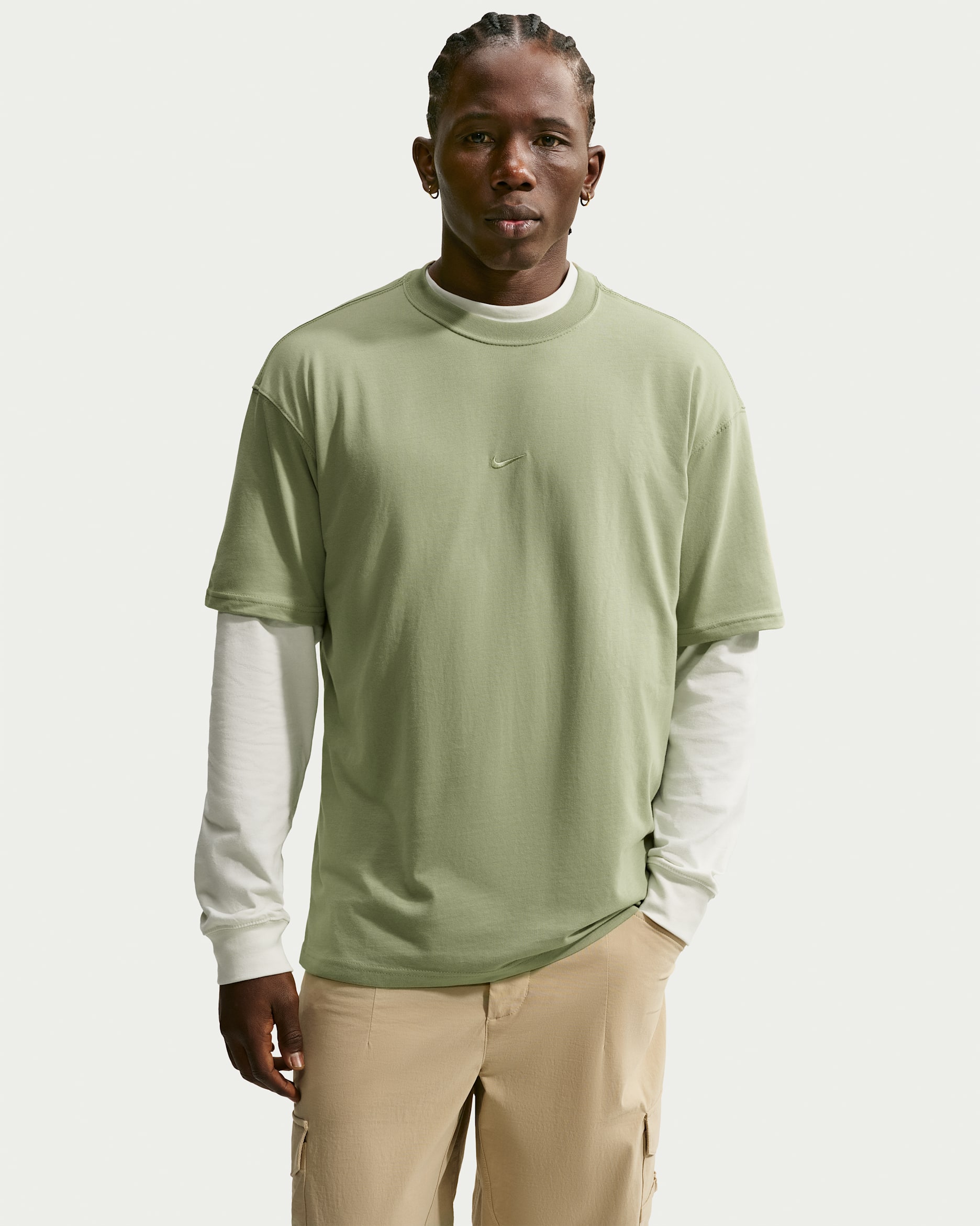T-shirt ample Nike Sportswear pour homme - Dusty Olive/Dusty Olive