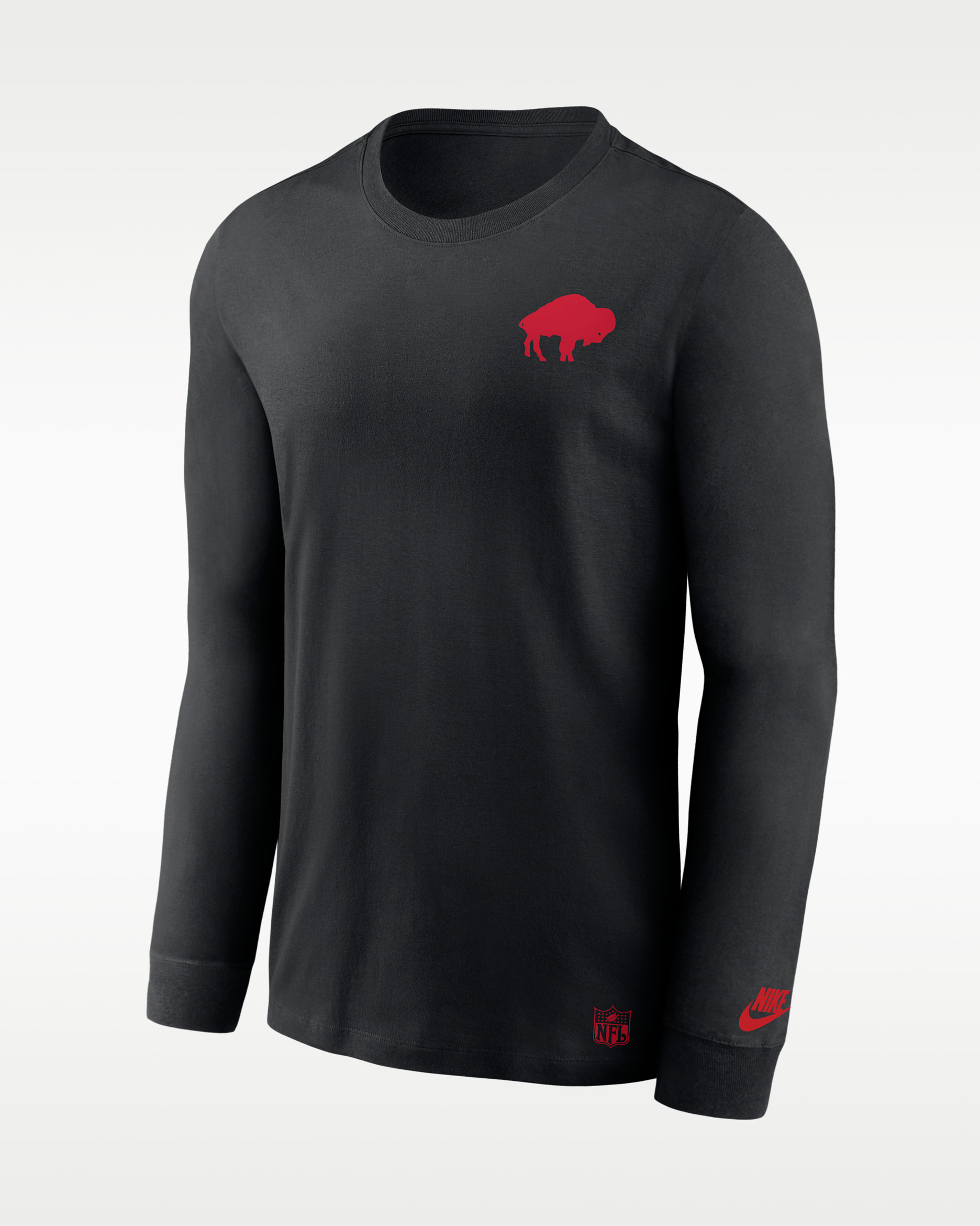 Buffalo Bills Double Rewind Men's Nike Dri-FIT NFL Long-Sleeve T-Shirt - Black