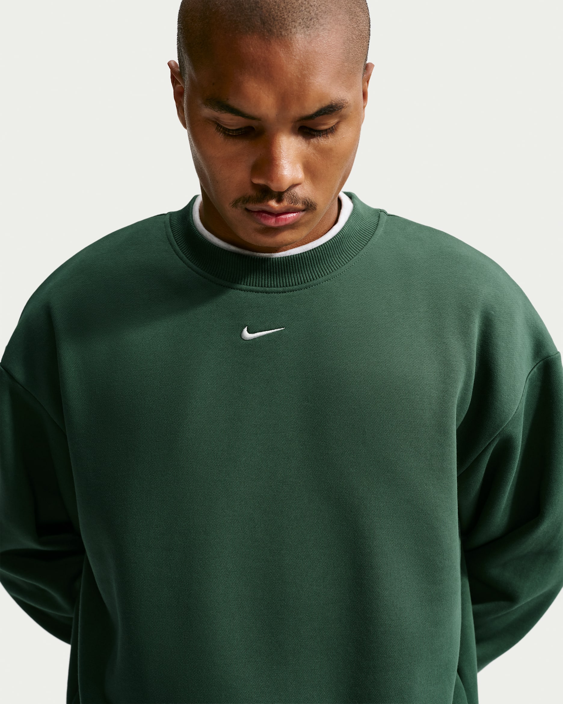 Sudadera de cuello redondo para hombre Nike Solo Fleece - Abeto/Vela