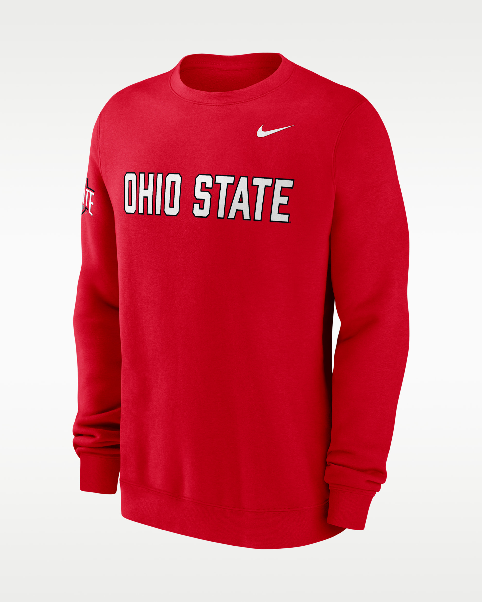 Ohio State Sideline Club Men's Nike College Pullover Crew - University Red