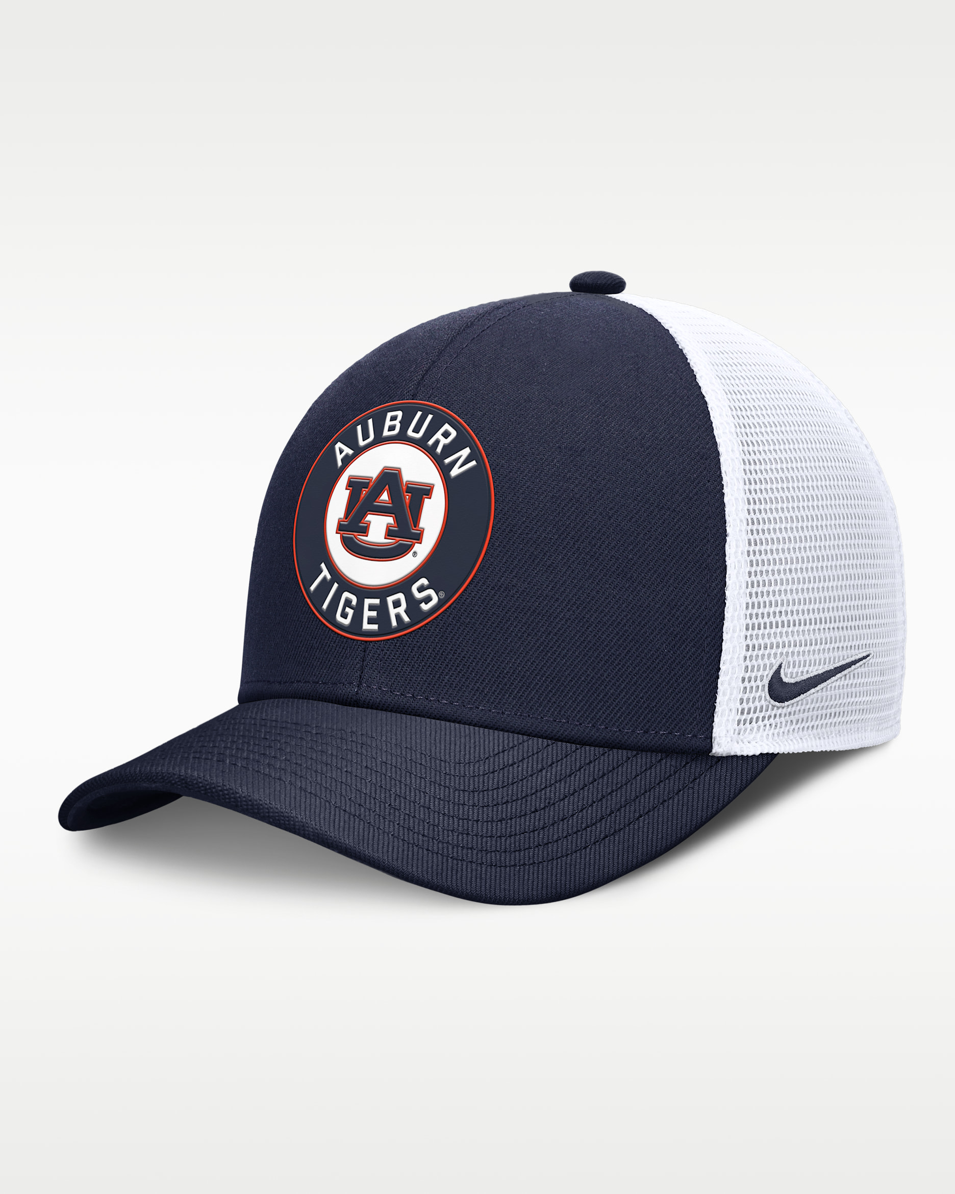Auburn Primetime Rise Men's Nike Dri-FIT College Trucker Adjustable Hat - Navy