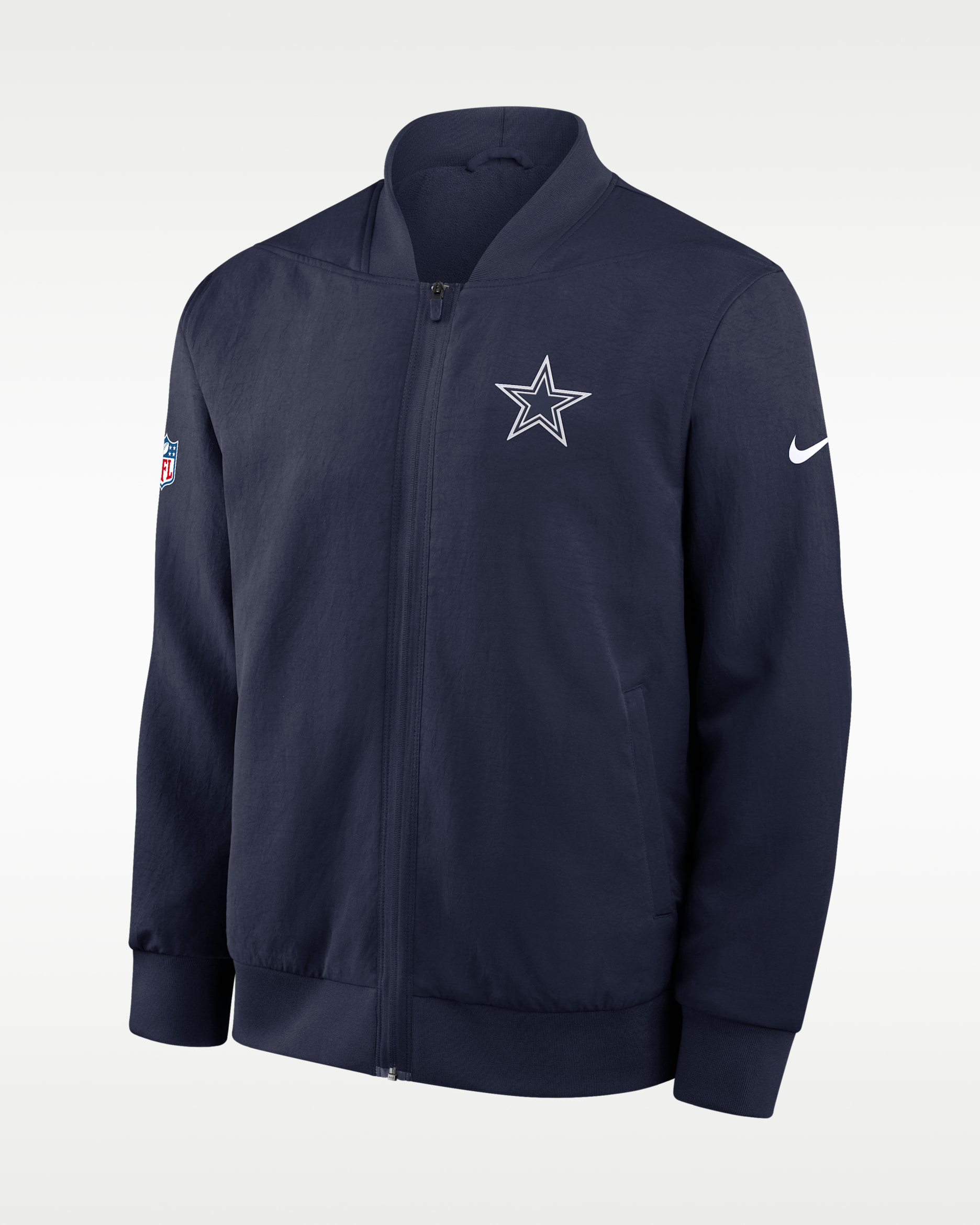 Dallas Cowboys Sideline Men's Nike NFL Full-Zip Bomber Jacket - Navy