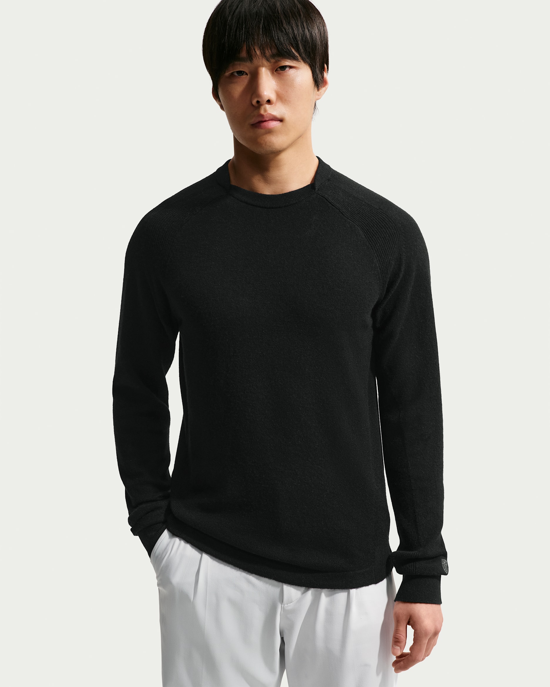 나이키 테일러드 퍼포먼스 남성 크루넥 골프 크루넥 탑 - 블랙/앤트러사이트