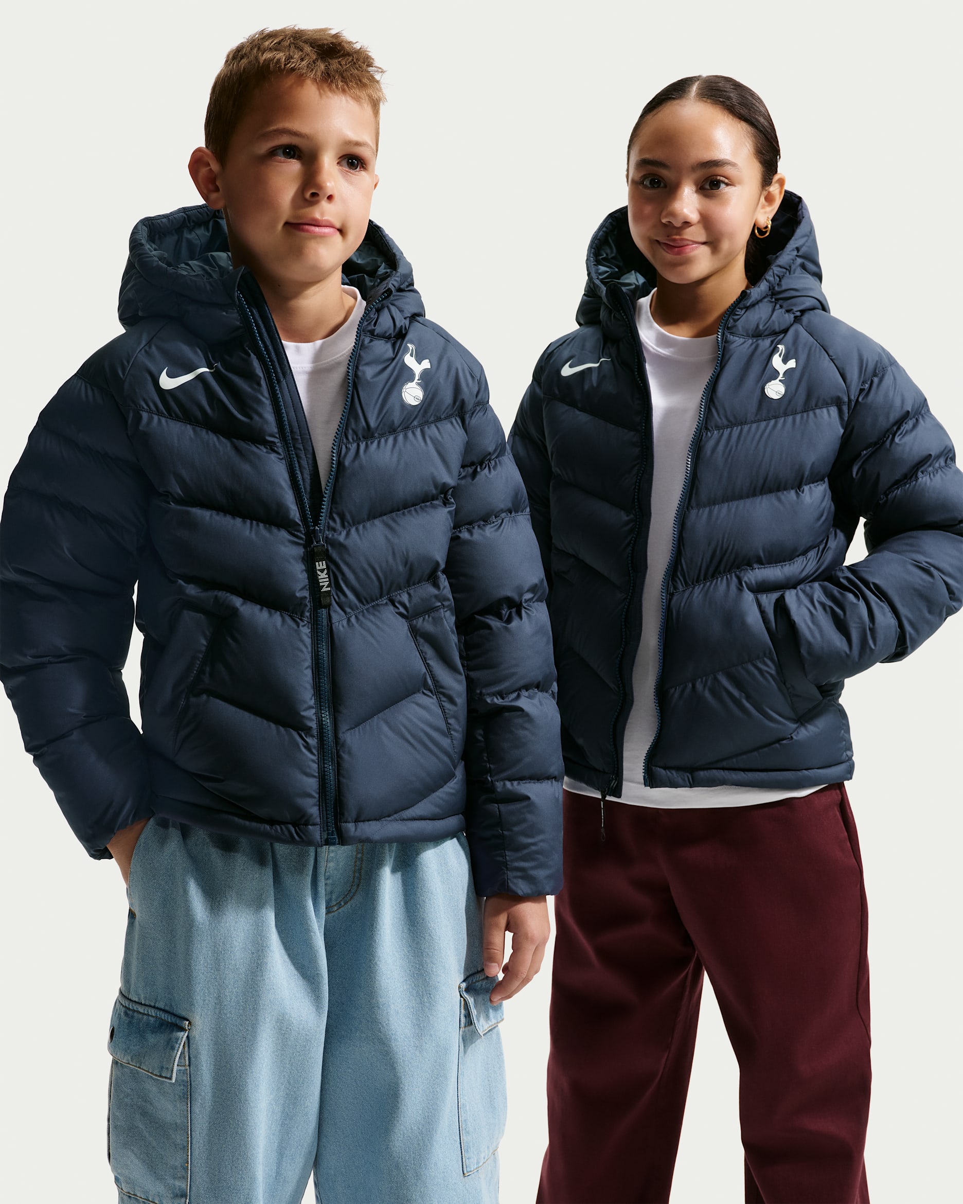 Veste à capuche et garnissage synthétique Nike Football Tottenham Hotspur pour pré-ado - Obsidian/Obsidian/Blanc