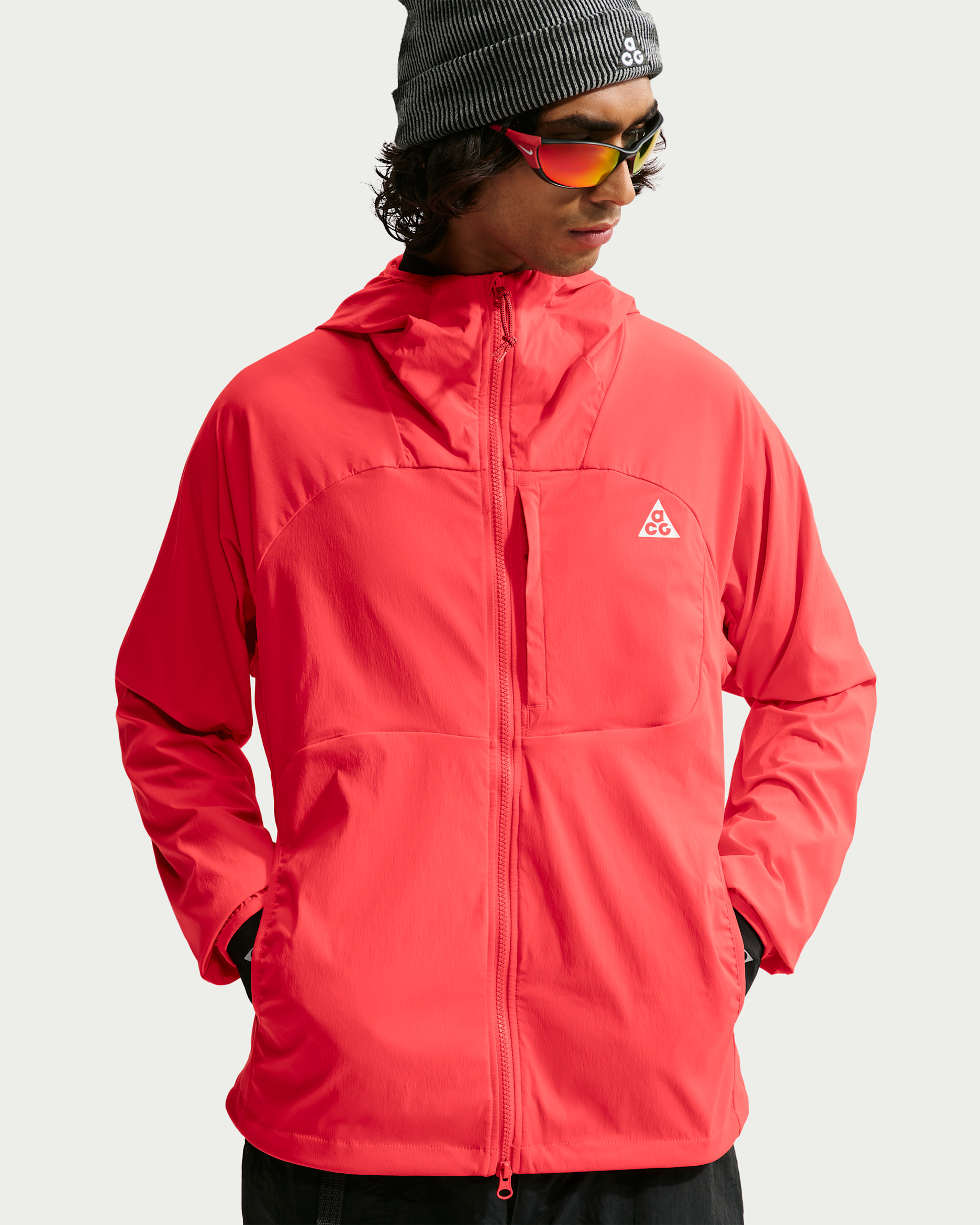 Veste de protection UV Nike ACG « Five Towers » pour homme - Light Crimson/Light Crimson/Summit White