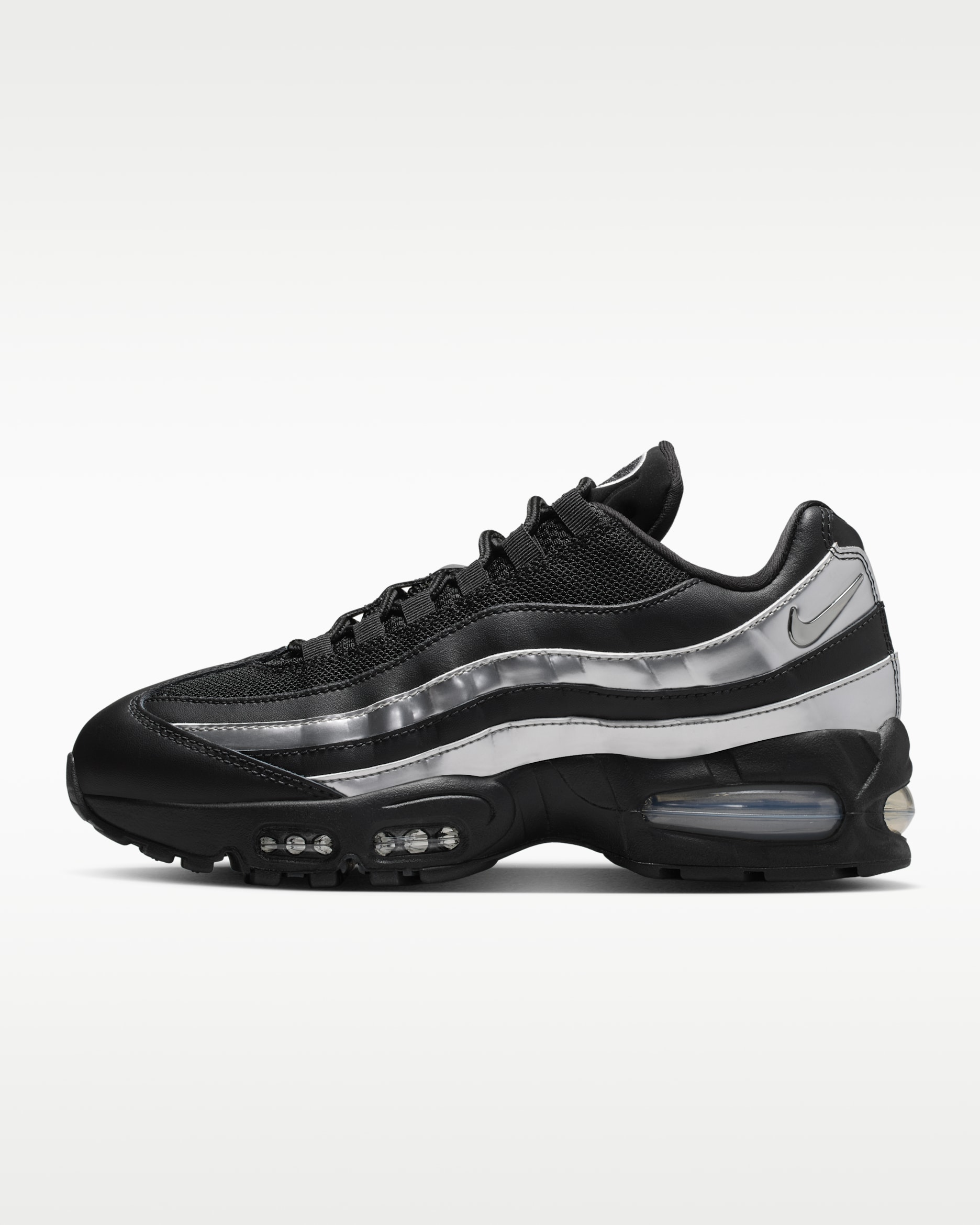 Nike Air Max 95 "Big Bubble"  Women's Shoes - Black/Black/Metallic Silver