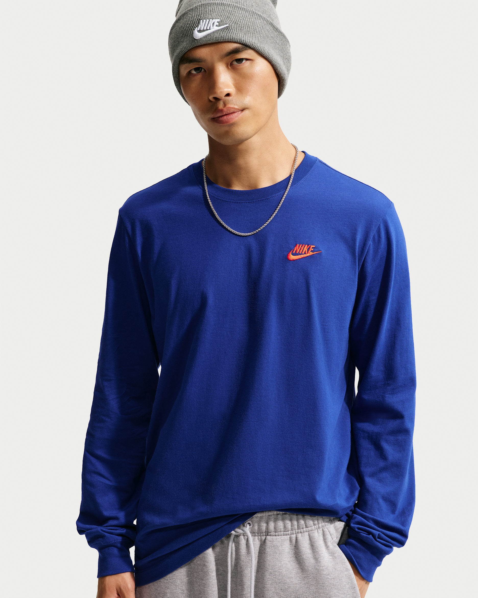 Playera de manga larga para hombre Nike Sportswear Club - Azul royal intenso
