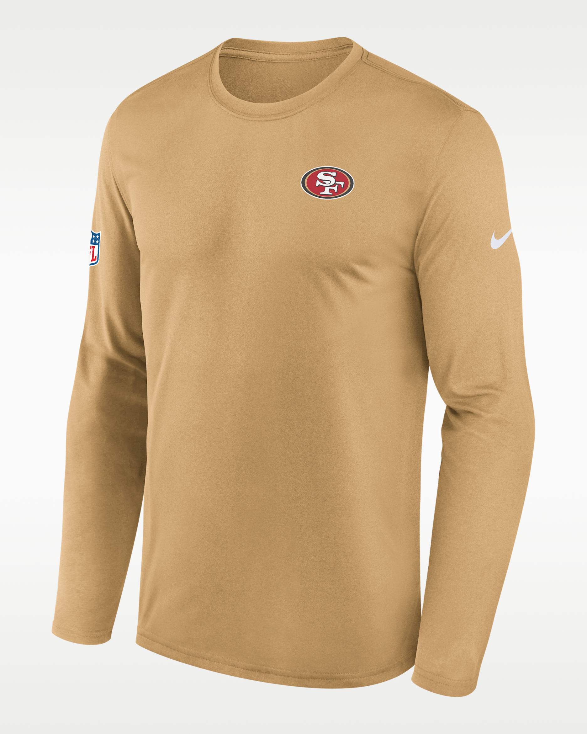 San Francisco 49ers Legend Small Logo Men's Nike Dri-FIT NFL Long-Sleeve T-Shirt - Gold