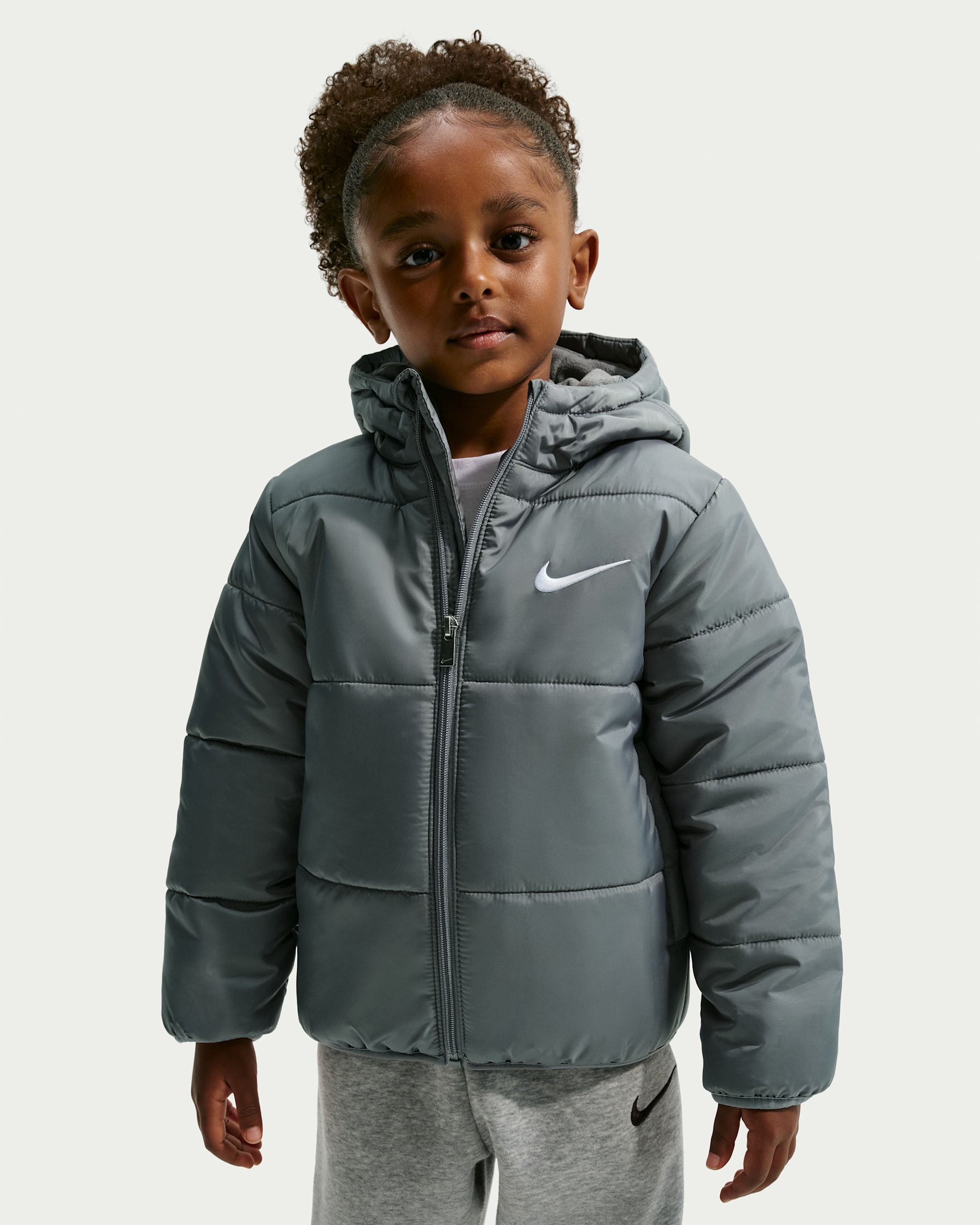 Nike Essentials Little Kids' Heavyweight Puffer Jacket - Smoke Grey