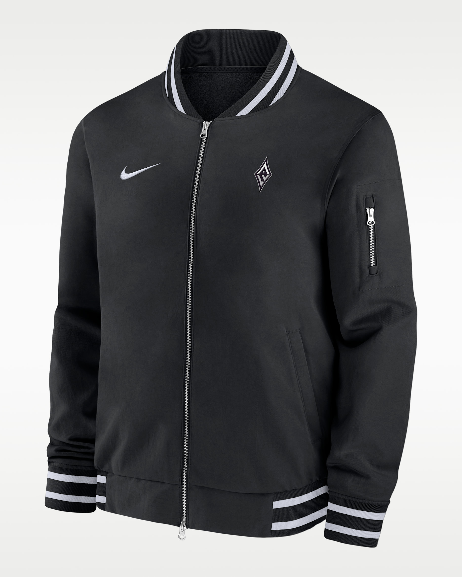 Chamarra bomber Nike de la WNBA para hombre Las Vegas Aces - Negro