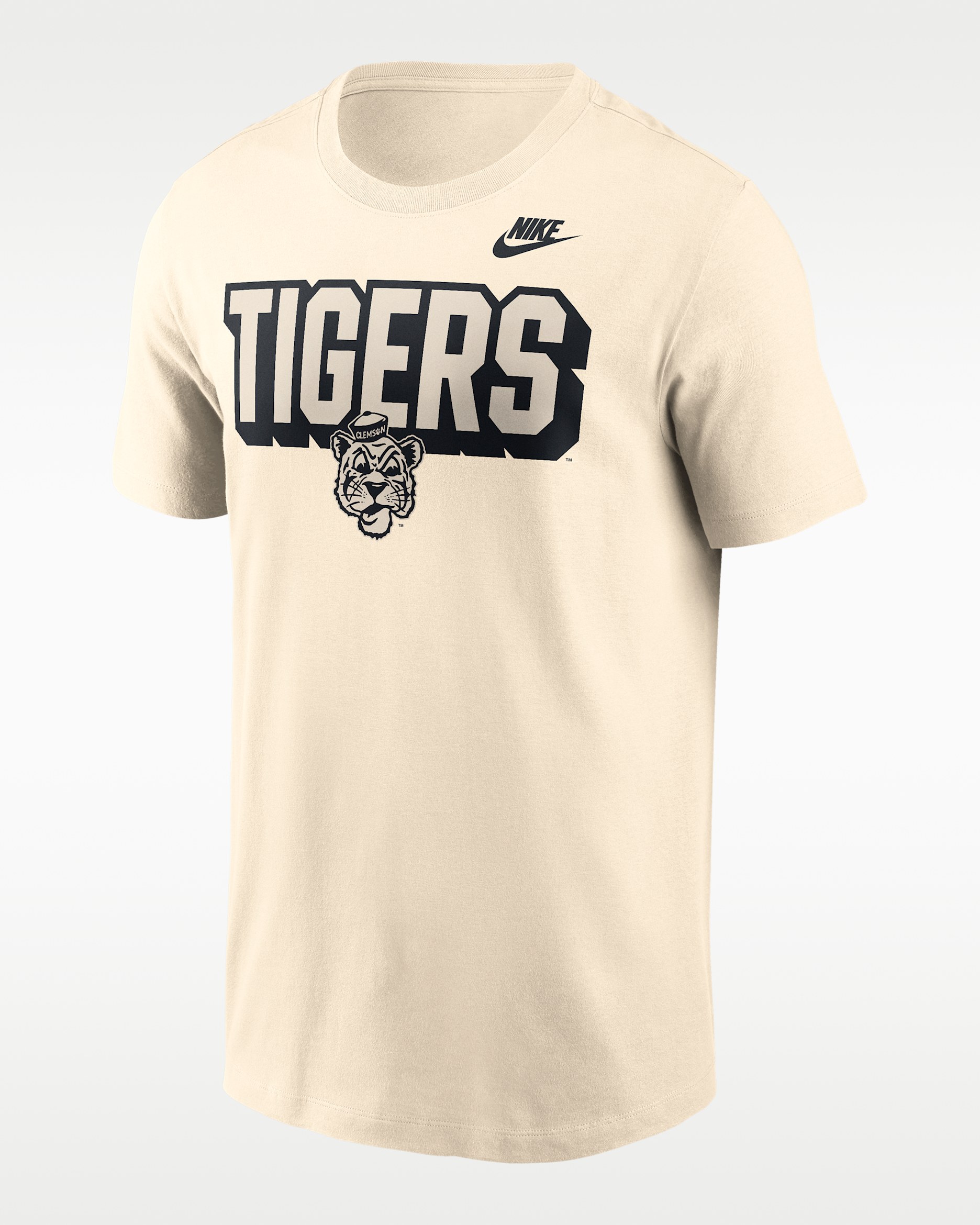 Clemson Team Bold Men's Nike College T-Shirt - Natural